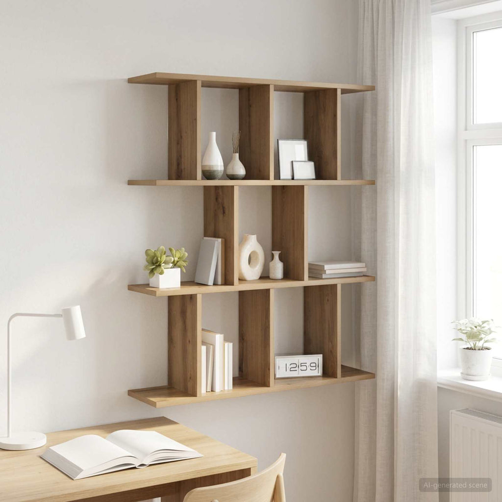 vidaXL Półka ścienna Dąb artisan 102 x 20 x 96 cm Drewno inżynieryjne