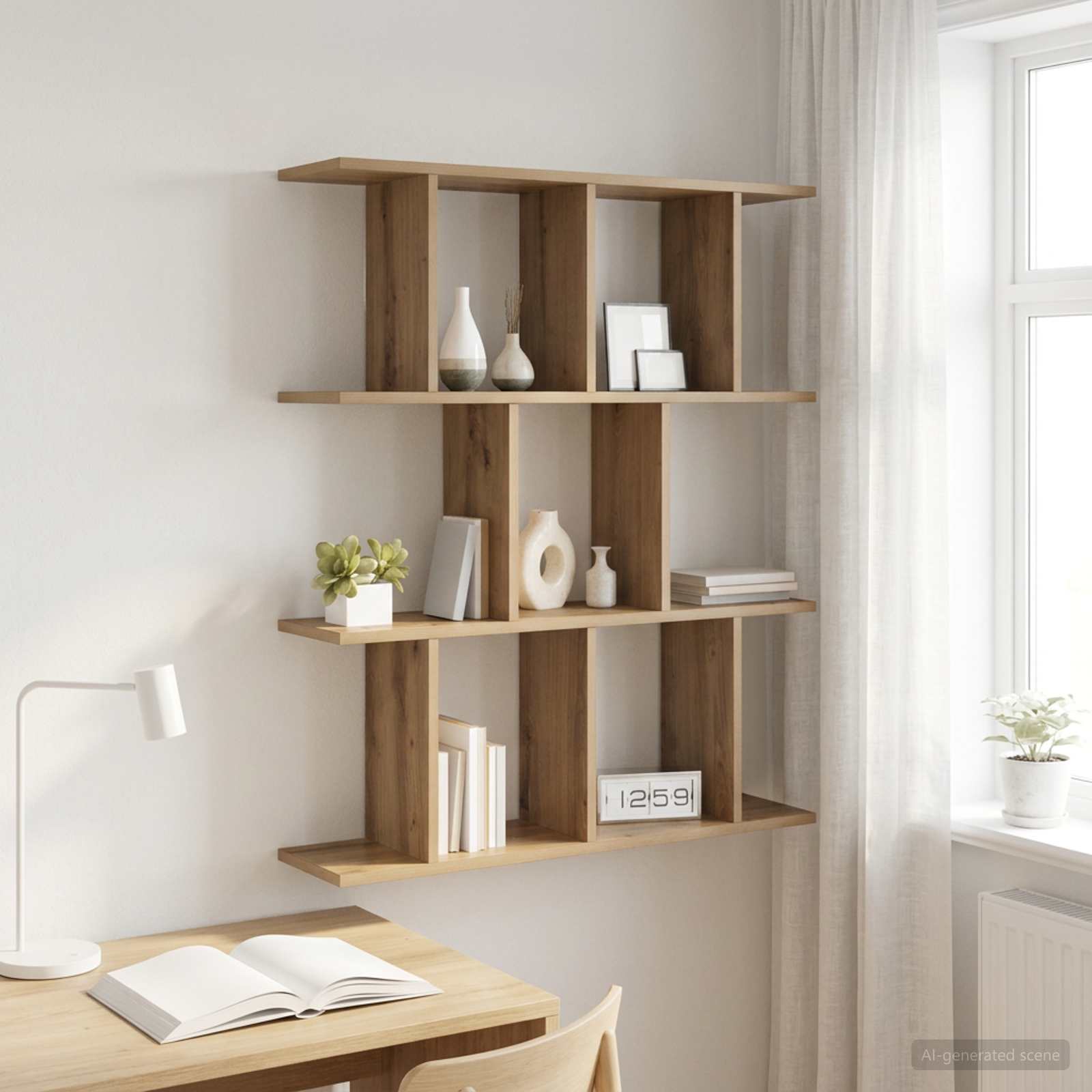 vidaXL Półka ścienna Dąb artisan 102 x 20 x 96 cm Drewno inżynieryjne