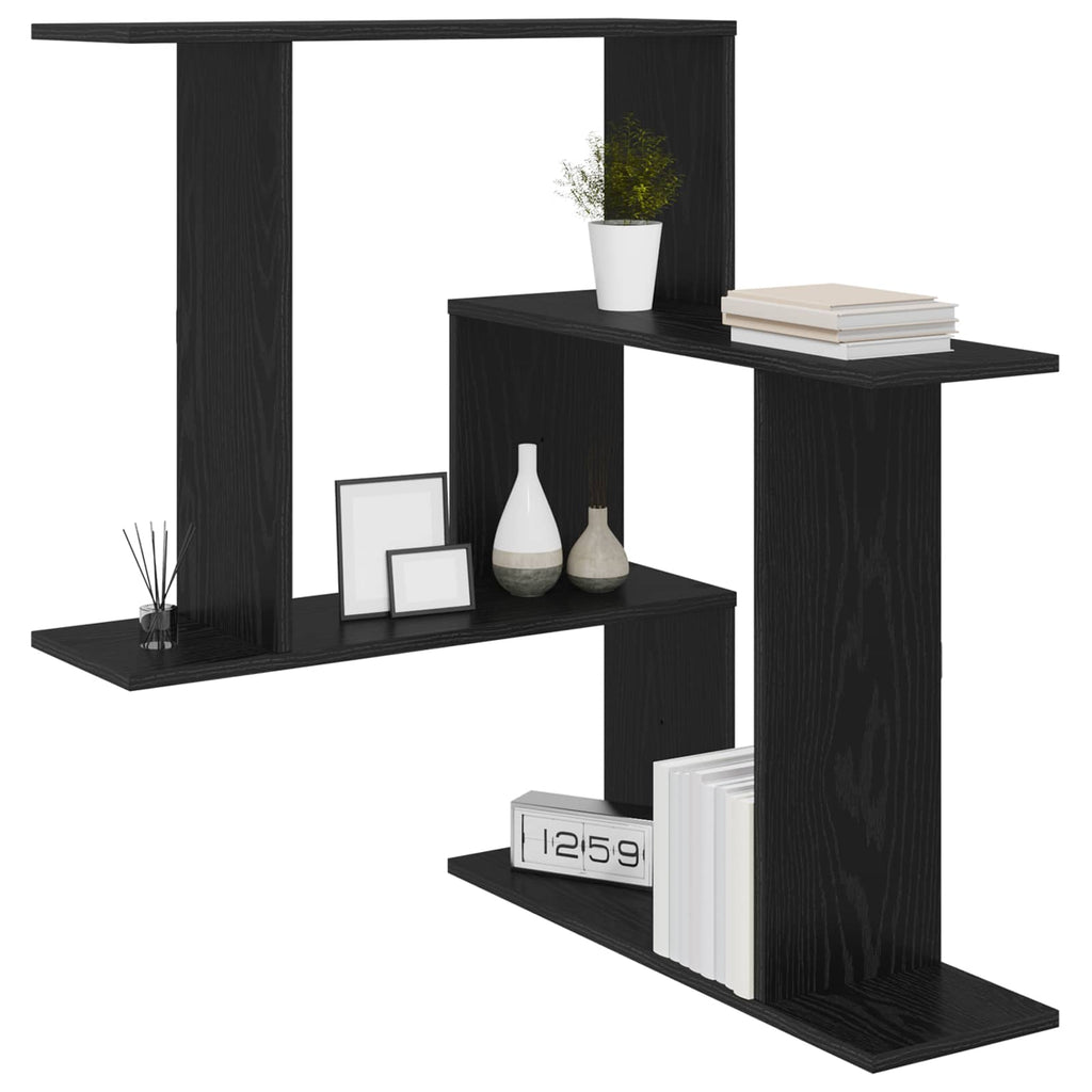 vidaXL Półka ścienna Czarny dąb 67 x 67 x 87 cm Drewno inżynieryjne