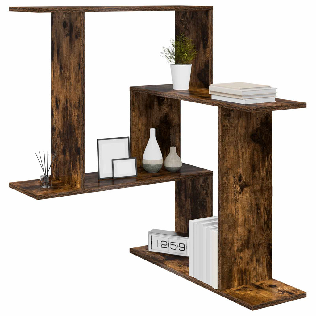 vidaXL Półka ścienna Dąb wędzony 67 x 67 x 87 cm Drewno inżynieryjne