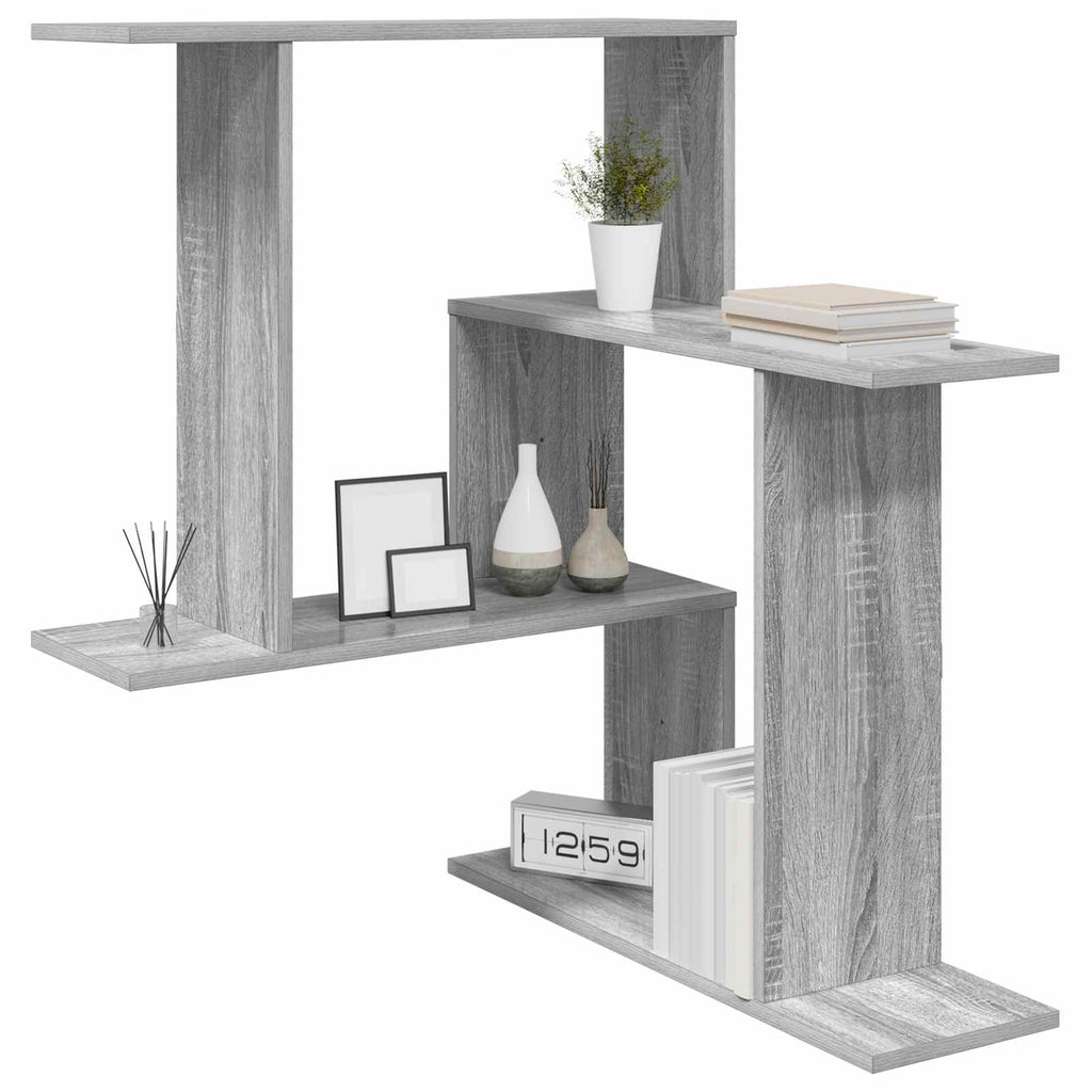 vidaXL Półka ścienna Szary Sonoma 67 x 67 x 87 cm Drewno inżynieryjne