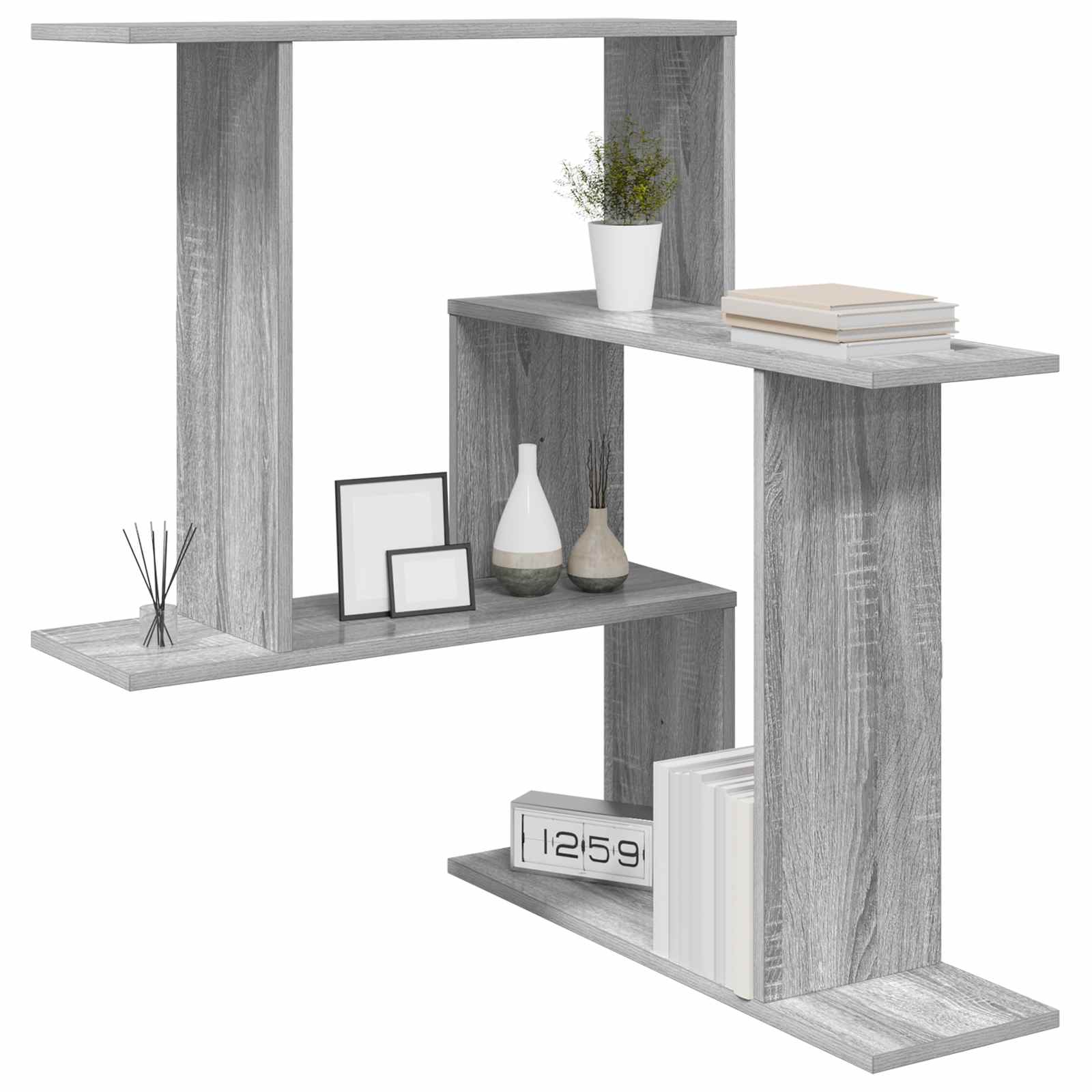vidaXL Półka ścienna Szary Sonoma 67 x 67 x 87 cm Drewno inżynieryjne