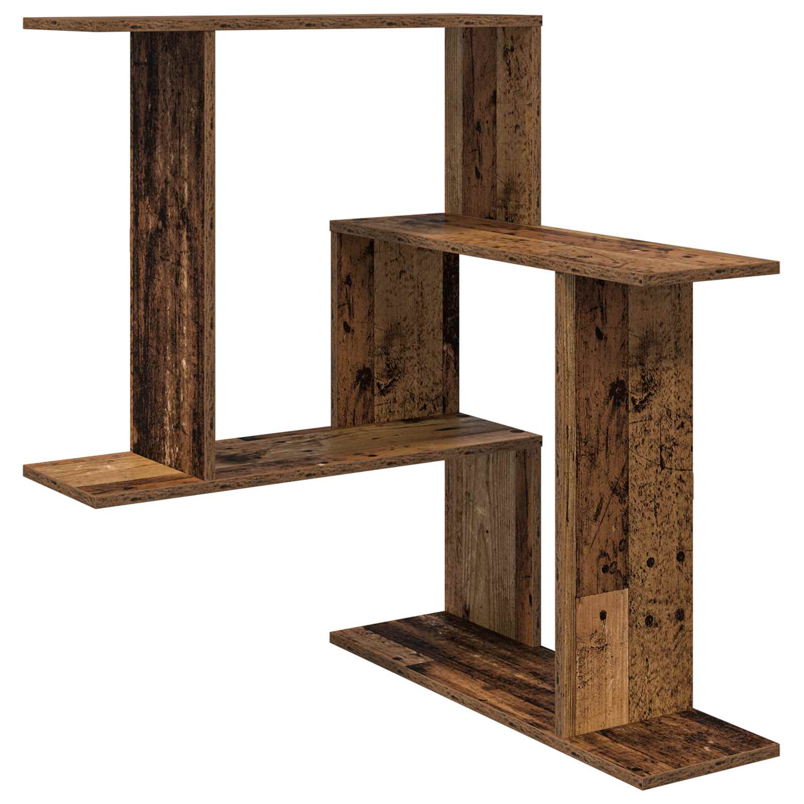 vidaXL Półka ścienna Stare drewno 67 x 67 x 87 cm Drewno inżynieryjne