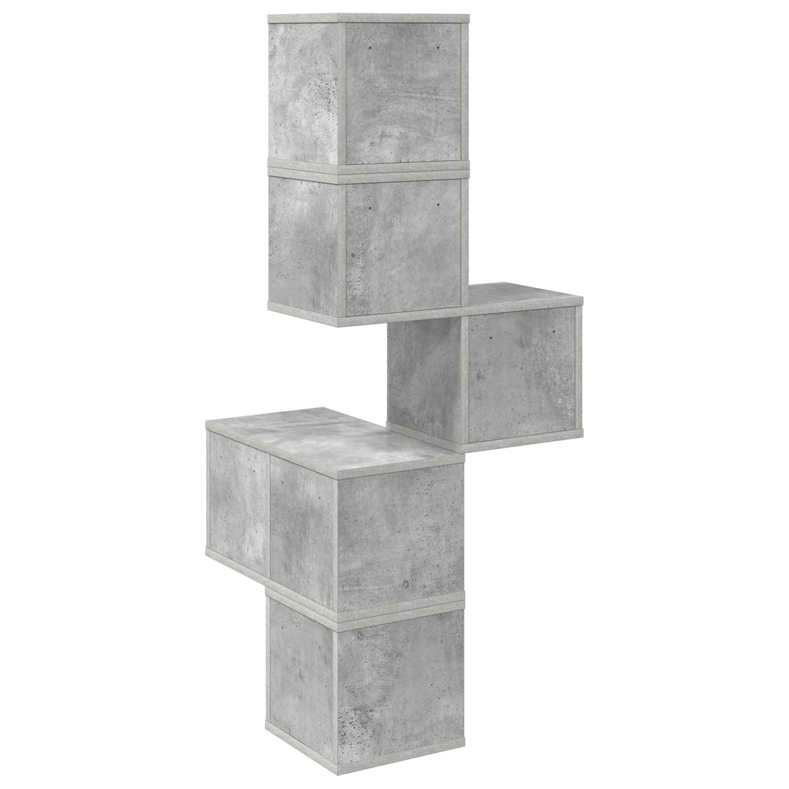 vidaXL Półka Kątowa na Ścianę Betonowy szary 48 x 48 x 120 cm