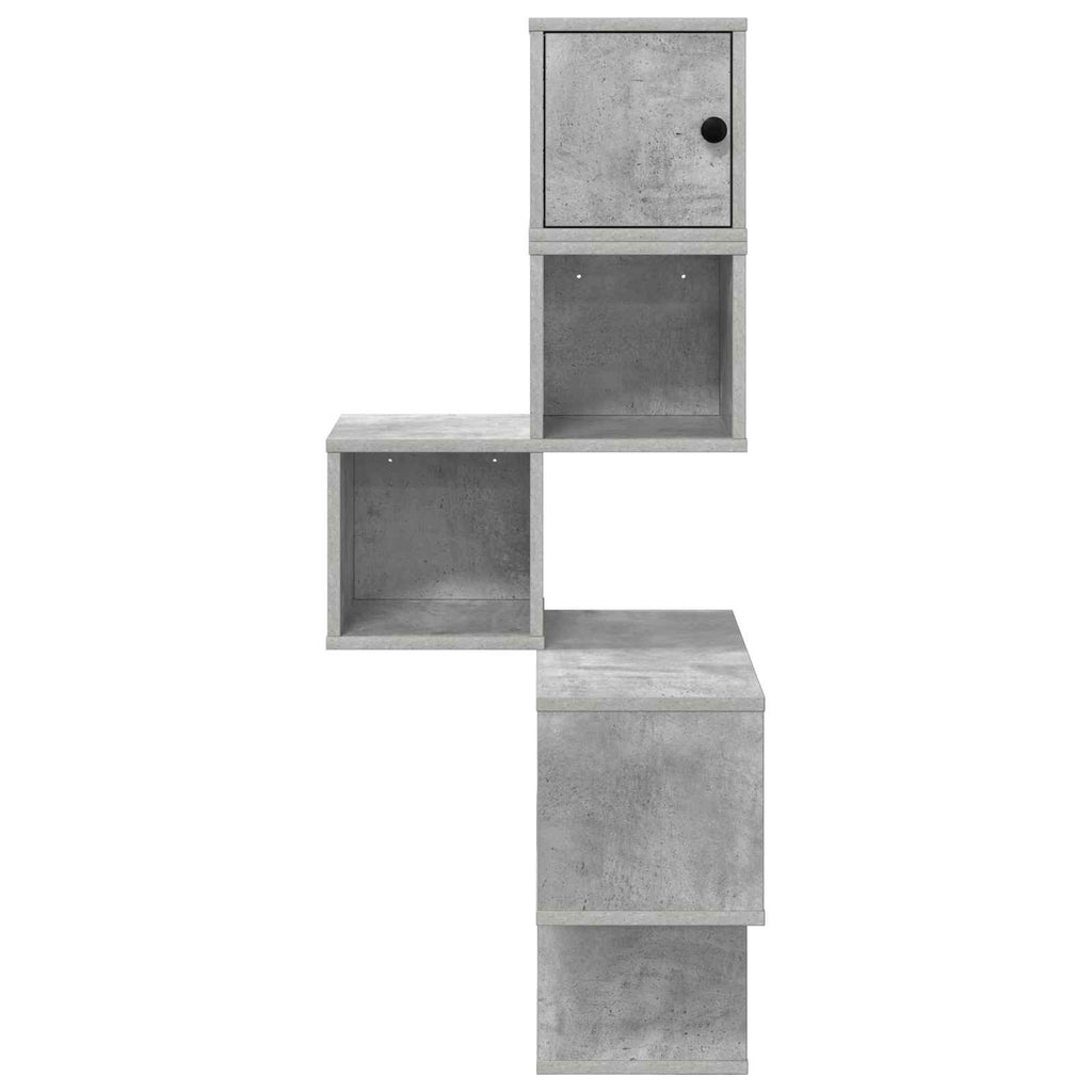 vidaXL Półka Kątowa na Ścianę Betonowy szary 48 x 48 x 120 cm
