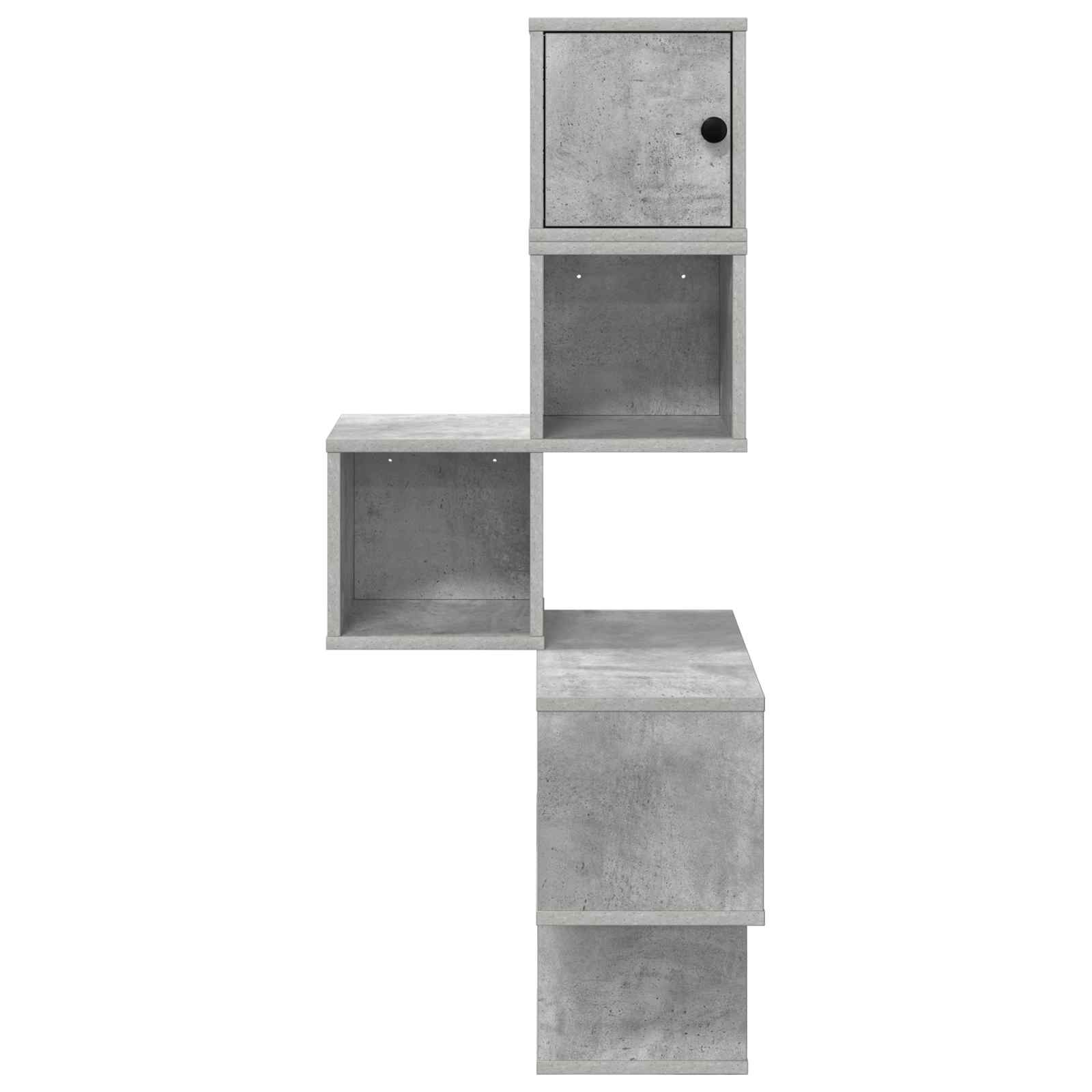 vidaXL Półka Kątowa na Ścianę Betonowy szary 48 x 48 x 120 cm