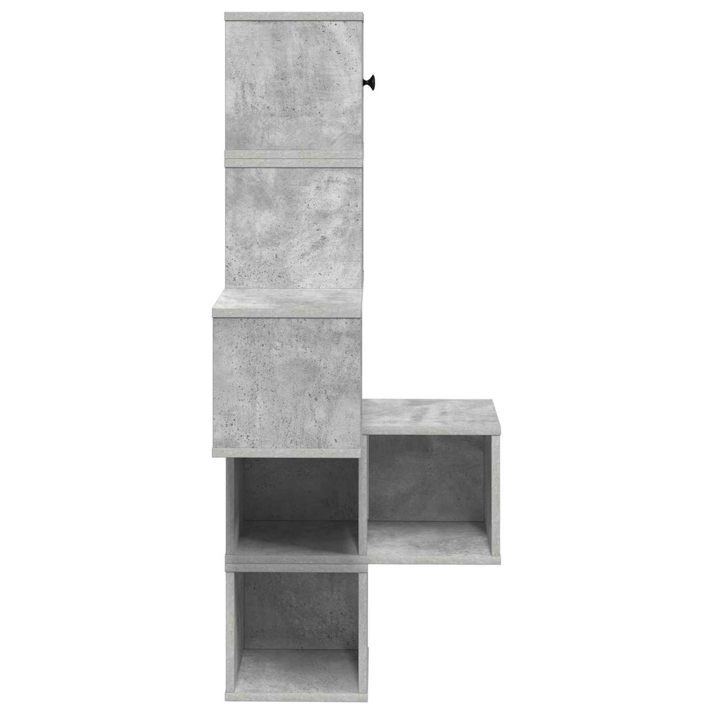 vidaXL Półka Kątowa na Ścianę Betonowy szary 48 x 48 x 120 cm