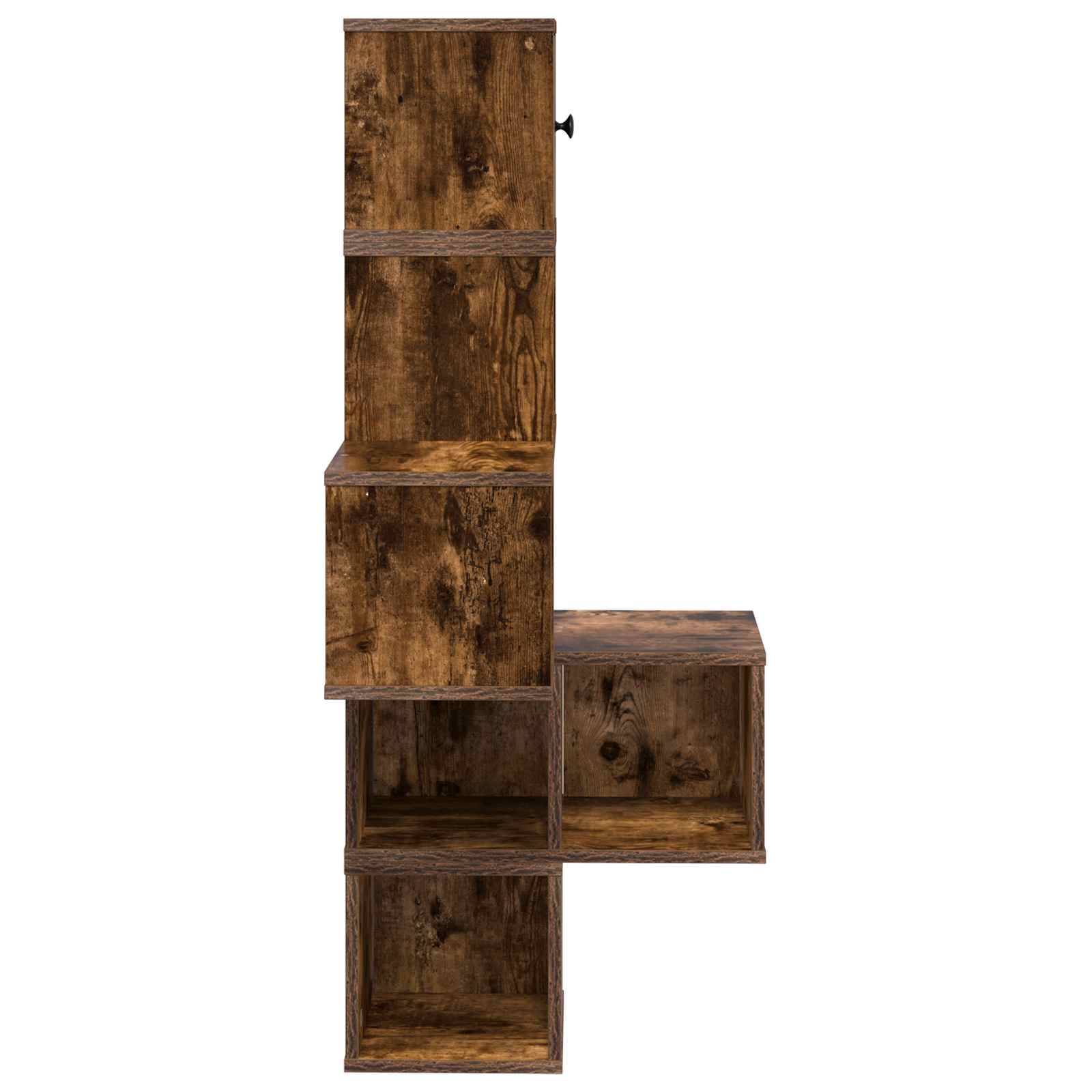 vidaXL Półka Kątowa na Ścianę Dąb wędzony 48 x 48 x 120 cm