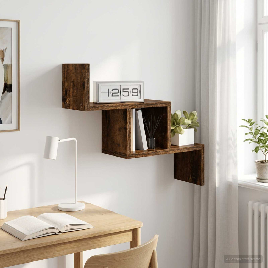 vidaXL Półka ścienna Dąb wędzony 48 x 15 x 42 cm Drewno inżynieryjne