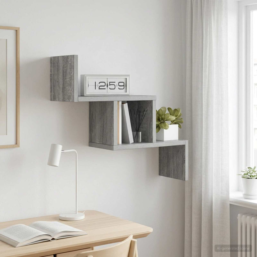 vidaXL Półka ścienna Szary Sonoma 48 x 15 x 42 cm Drewno inżynieryjne