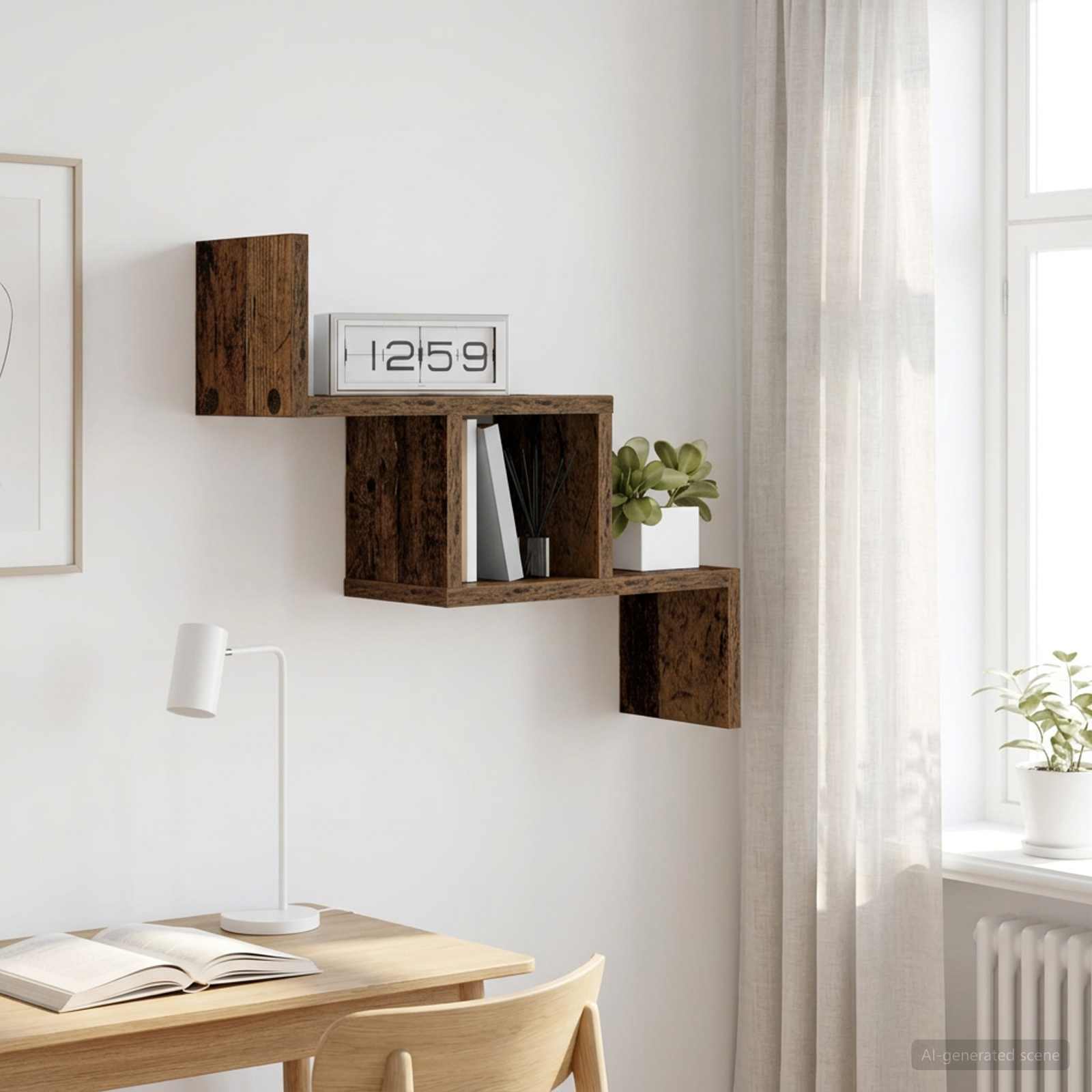 vidaXL Półka ścienna Stare drewno 48 x 15 x 42 cm Drewno inżynieryjne