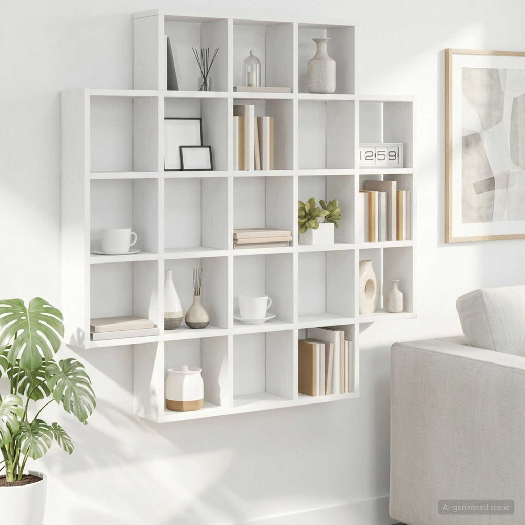 vidaXL Półka ścienna Biały 100 x 13 x 100 cm Drewno inżynieryjne