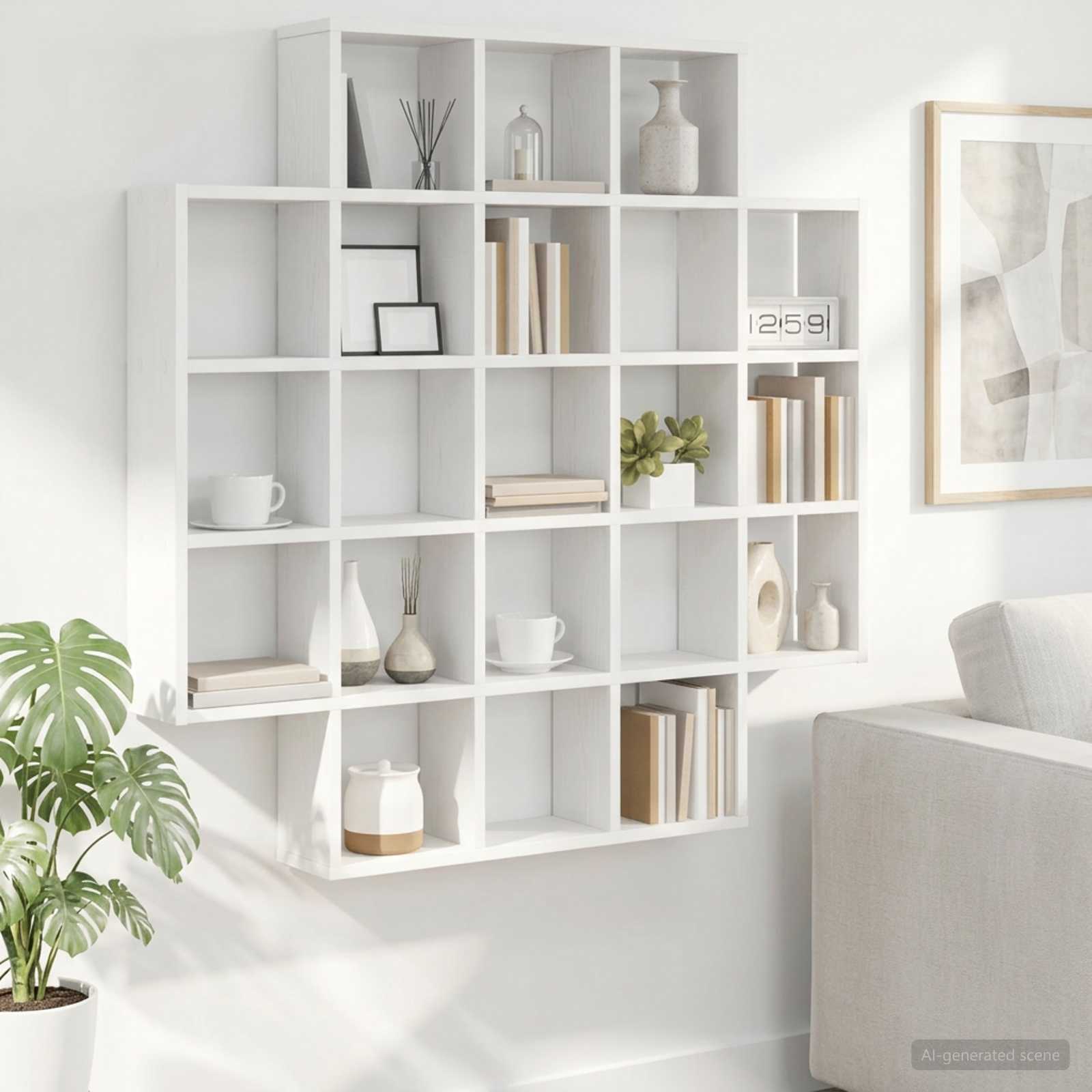vidaXL Półka ścienna Biały 100 x 13 x 100 cm Drewno inżynieryjne