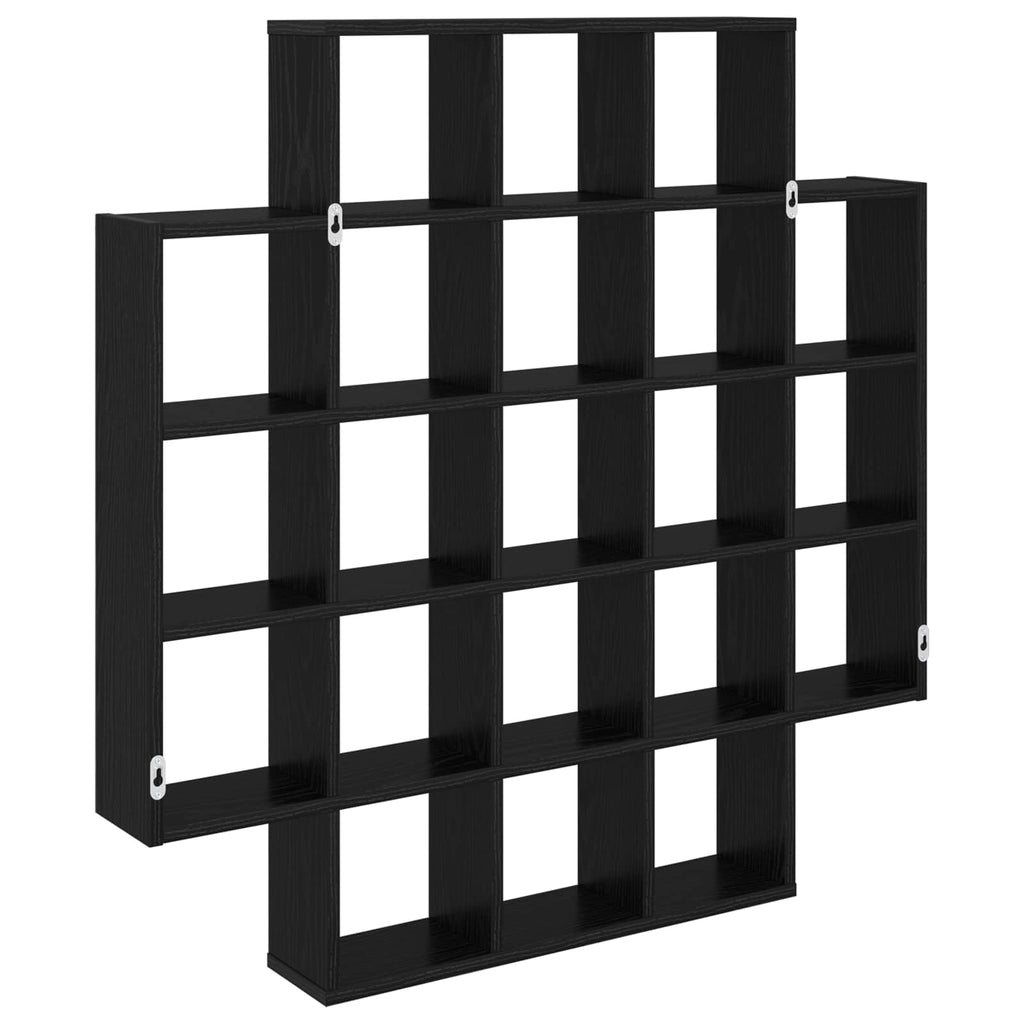 vidaXL Półka ścienna Czarny dąb 100 x 13 x 100 cm Drewno inżynieryjne