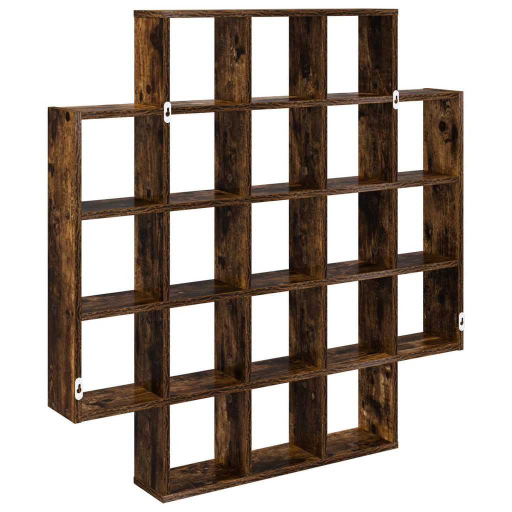 vidaXL Półka ścienna Dąb wędzony 100 x 13 x 100 cm Drewno inżynieryjne