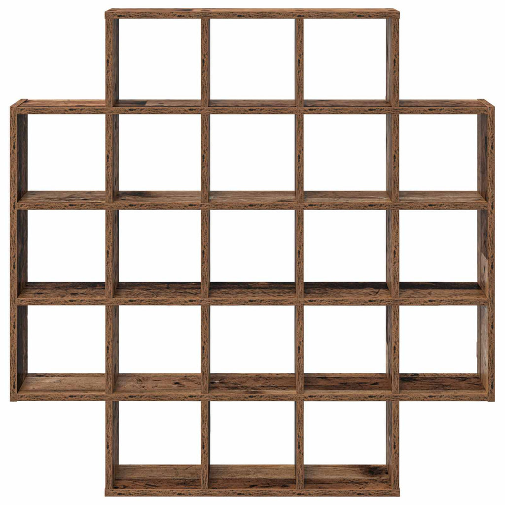 vidaXL Półka ścienna Stare drewno 100 x 13 x 100 cm