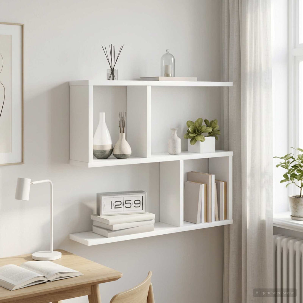 vidaXL Półka ścienna Biały 60 x 12 x 50,5 cm Drewno inżynieryjne