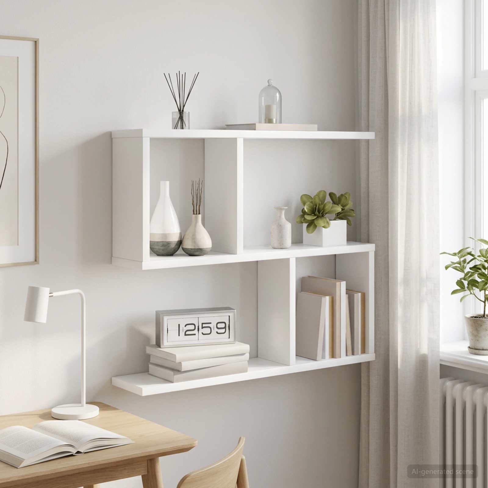 vidaXL Półka ścienna Biały 60 x 12 x 50,5 cm Drewno inżynieryjne