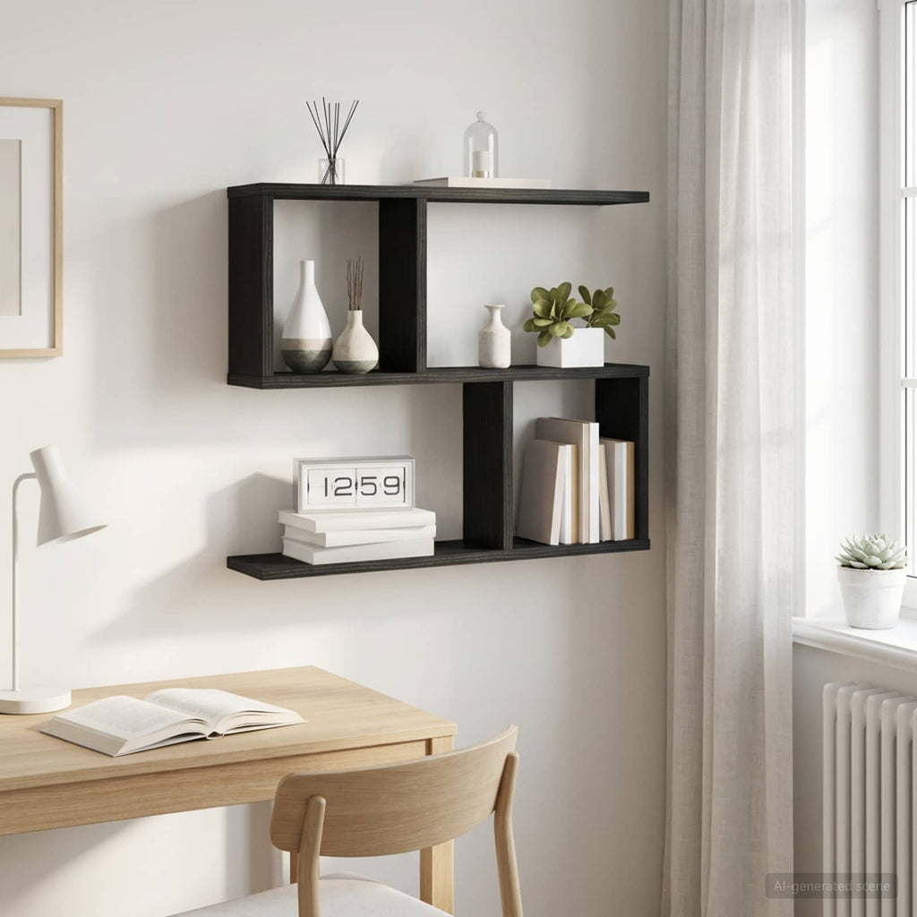 vidaXL Półka ścienna Czarny dąb 60 x 12 x 50,5 cm Drewno inżynieryjne