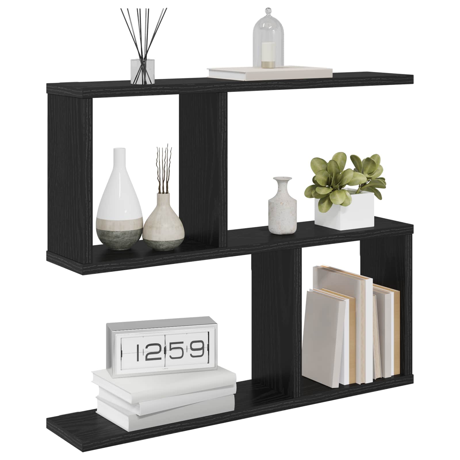 vidaXL Półka ścienna Czarny dąb 60 x 12 x 50,5 cm Drewno inżynieryjne