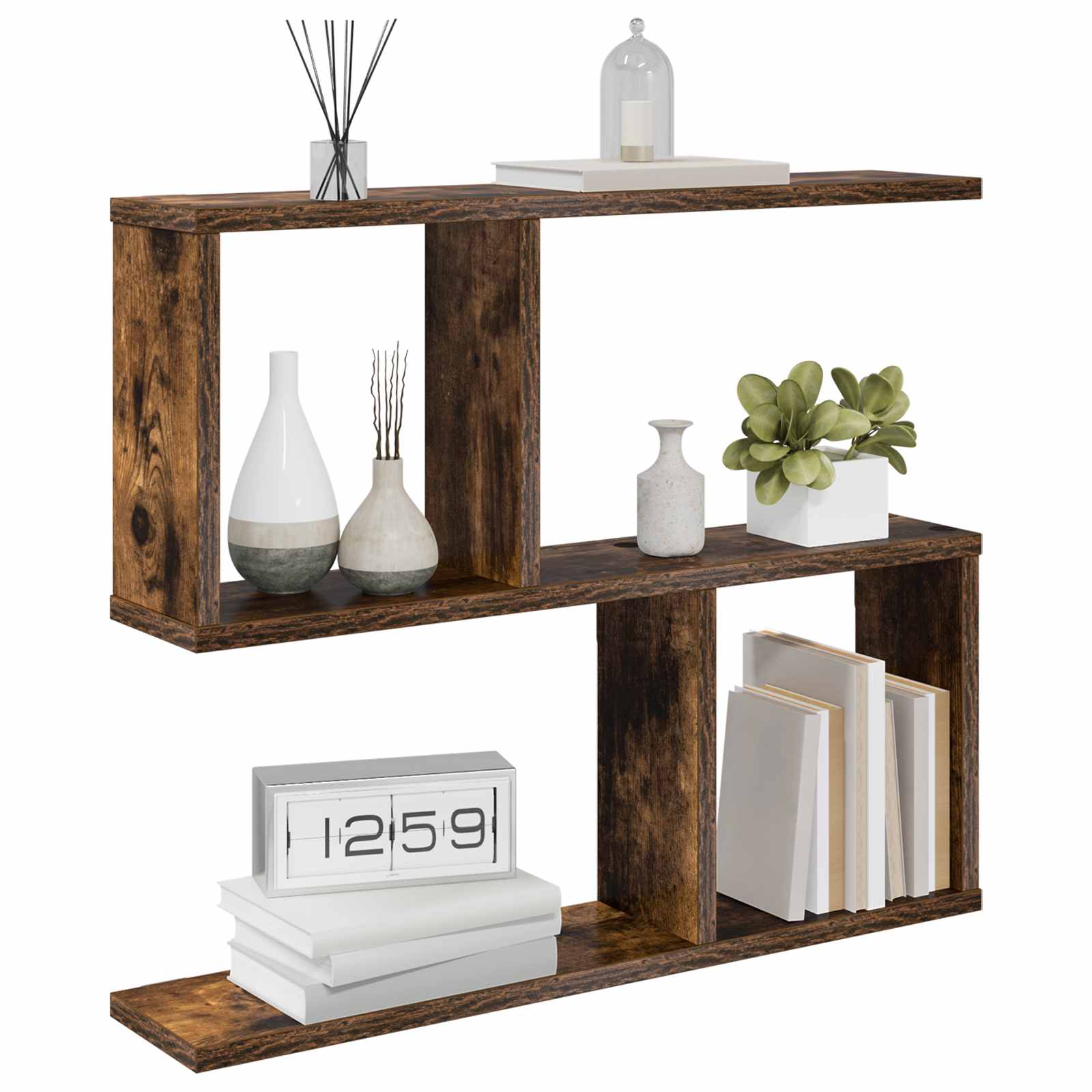 vidaXL Półka ścienna Dąb wędzony 60 x 12 x 50,5 cm Drewno inżynieryjne