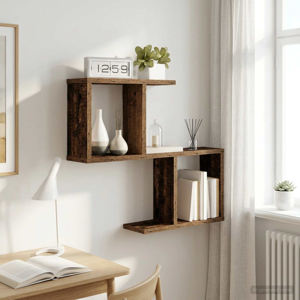 vidaXL Półka ścienna Stare drewno 60 x 12 x 50,5 cm