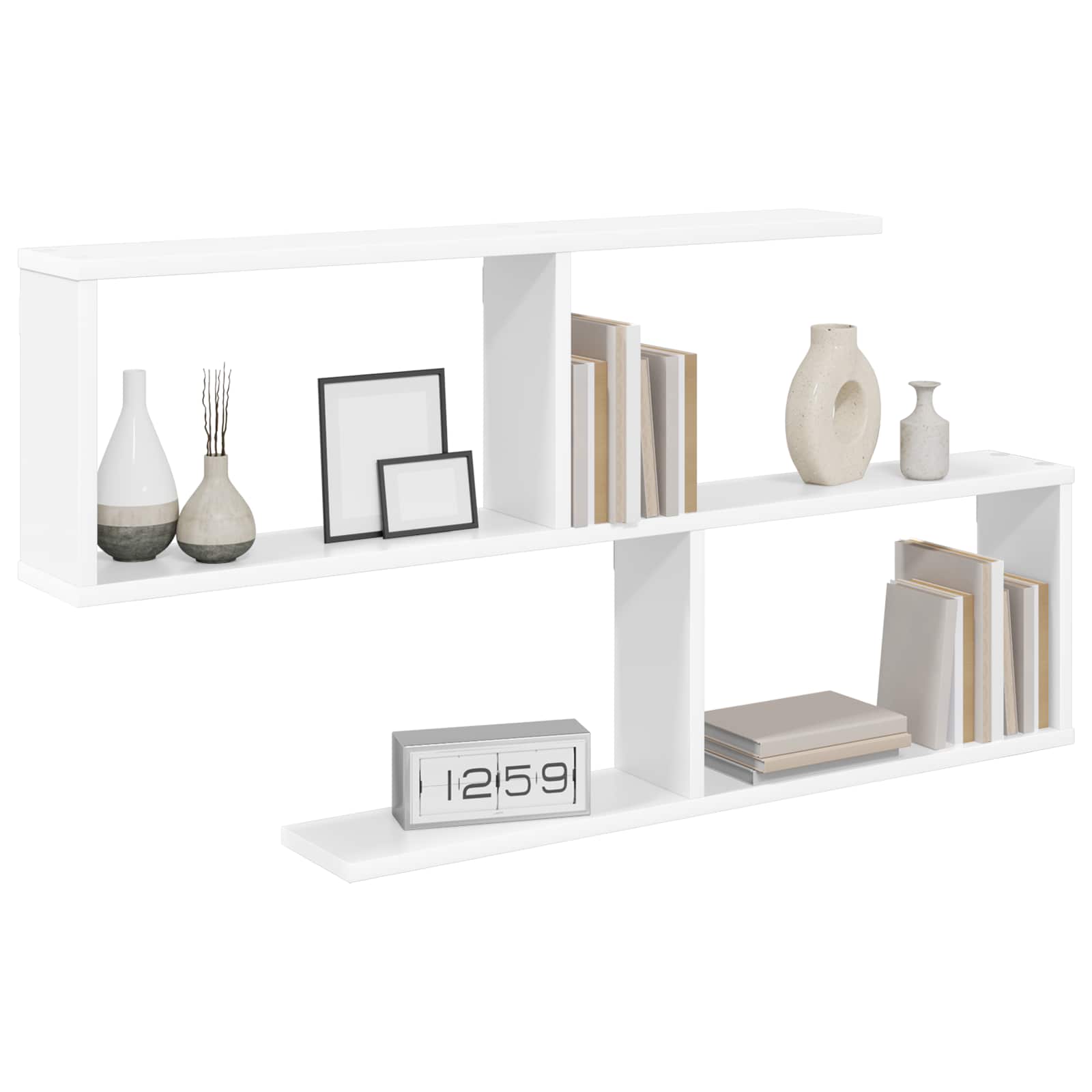 vidaXL Półka ścienna Biały 100 x 12 x 50,5 cm Drewno inżynieryjne