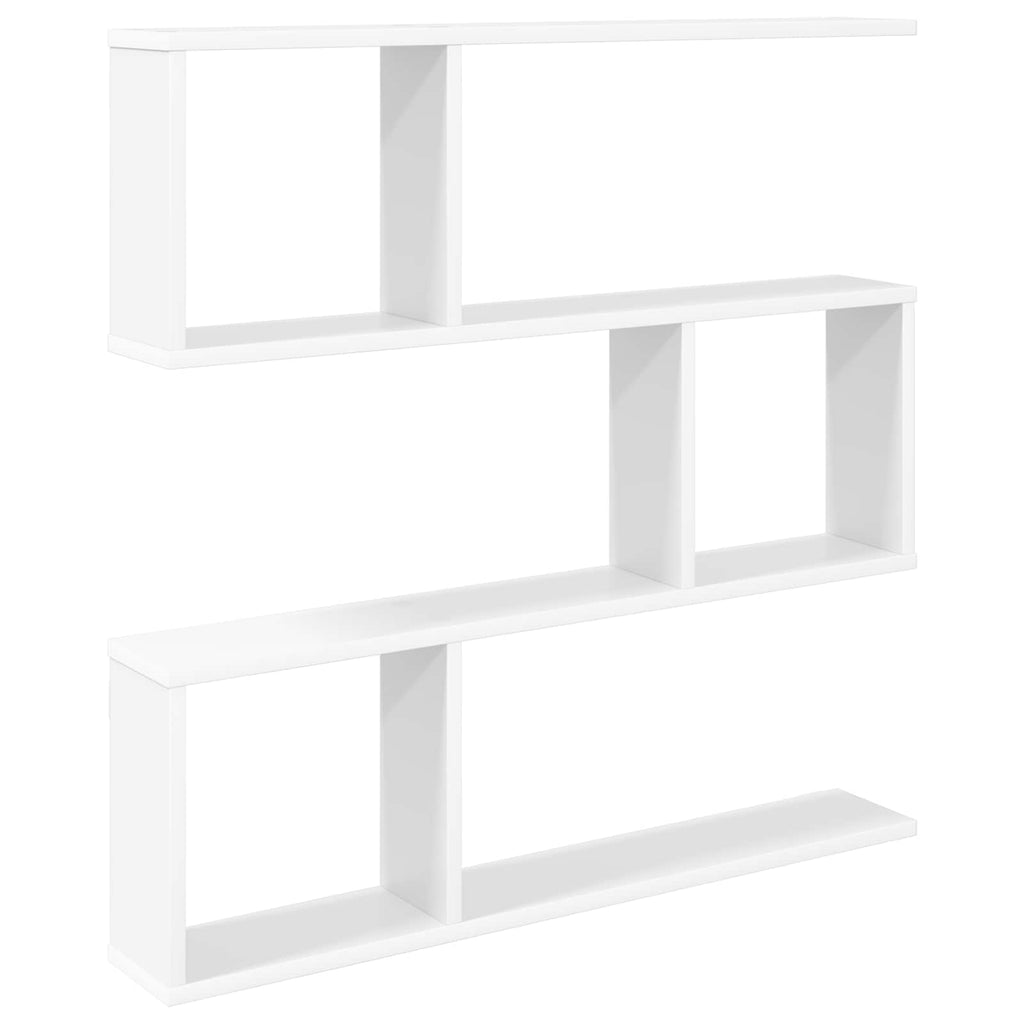 vidaXL Półka ścienna Biały 80 x 12 x 79,5 cm Drewno inżynieryjne