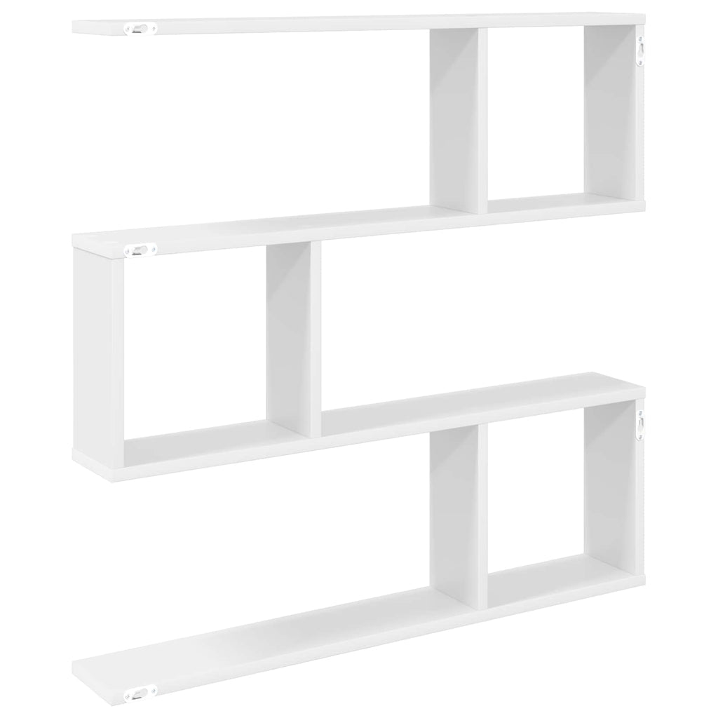 vidaXL Półka ścienna Biały 80 x 12 x 79,5 cm Drewno inżynieryjne