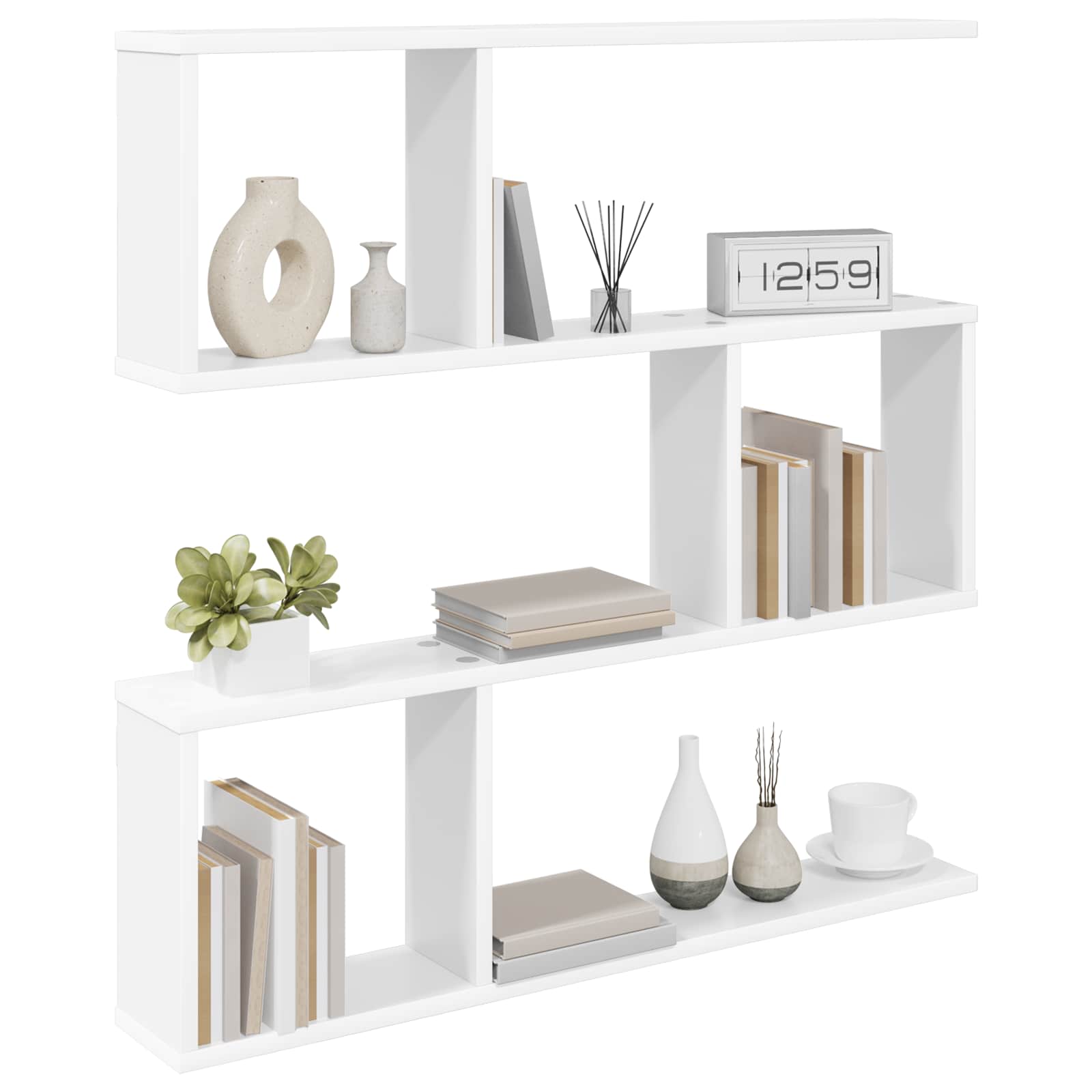 vidaXL Półka ścienna Biały 80 x 12 x 79,5 cm Drewno inżynieryjne