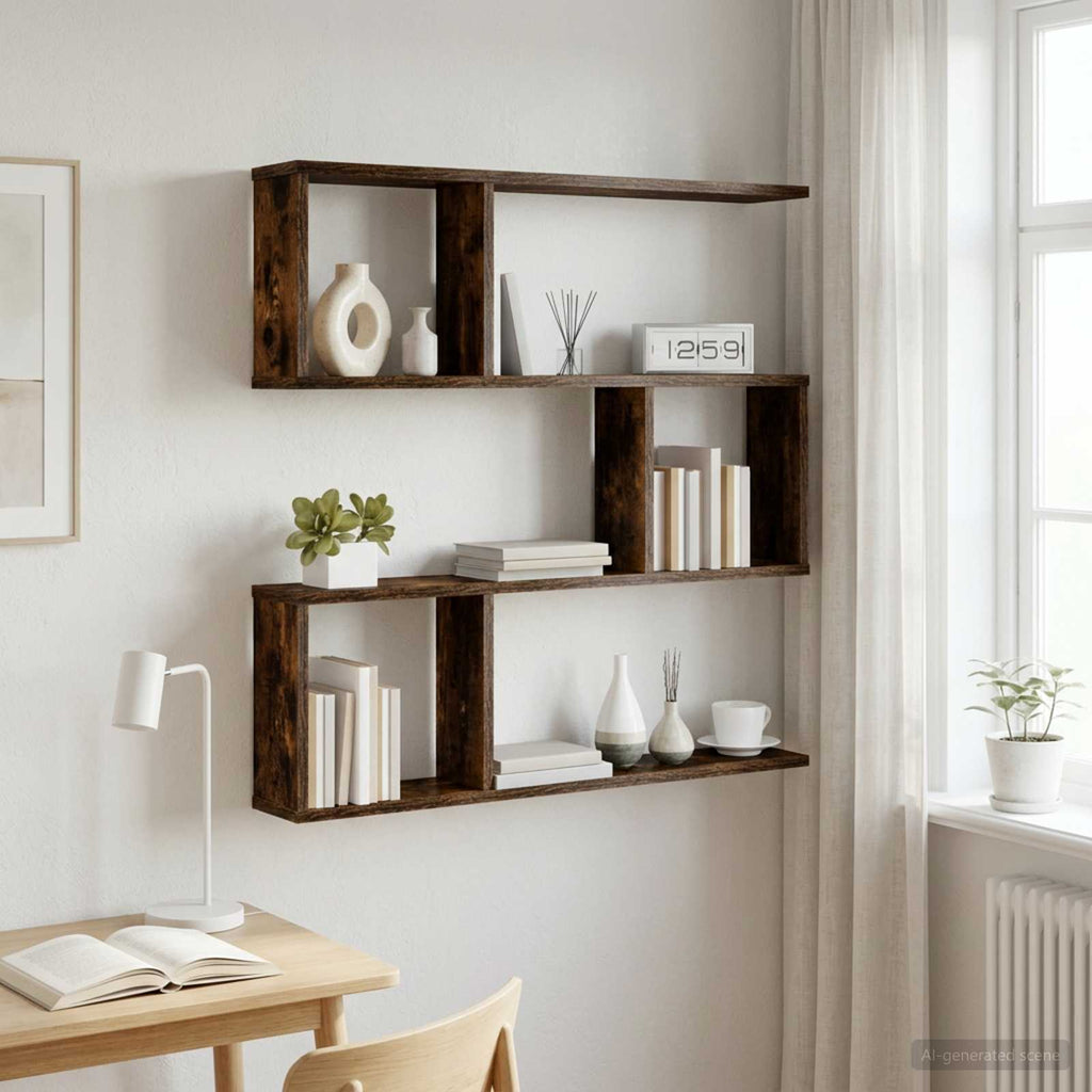 vidaXL Półka ścienna Dąb wędzony 80 x 12 x 79,5 cm Drewno inżynieryjne