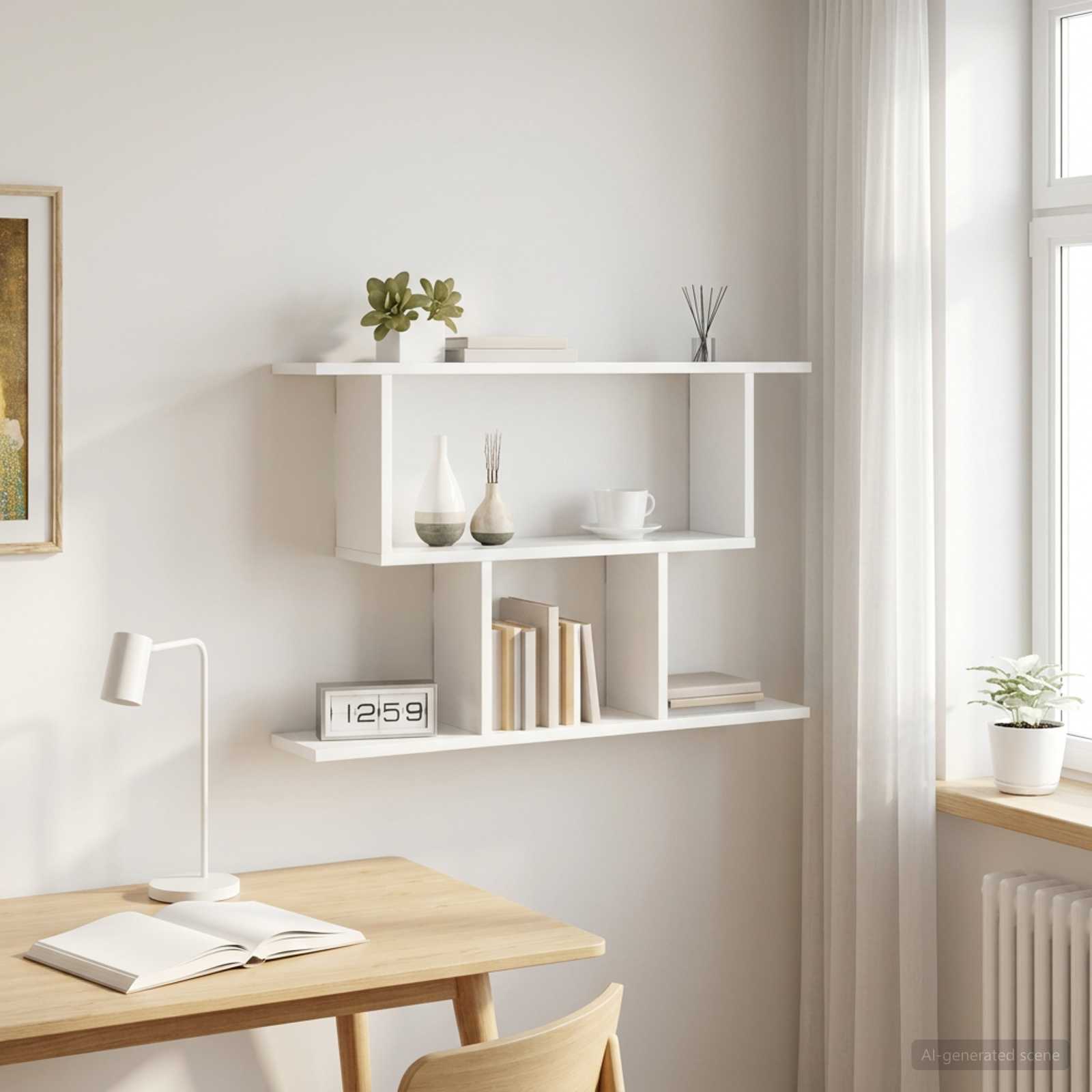 vidaXL Półka ścienna Biały 80 x 15 x 50,5 cm Drewno inżynieryjne