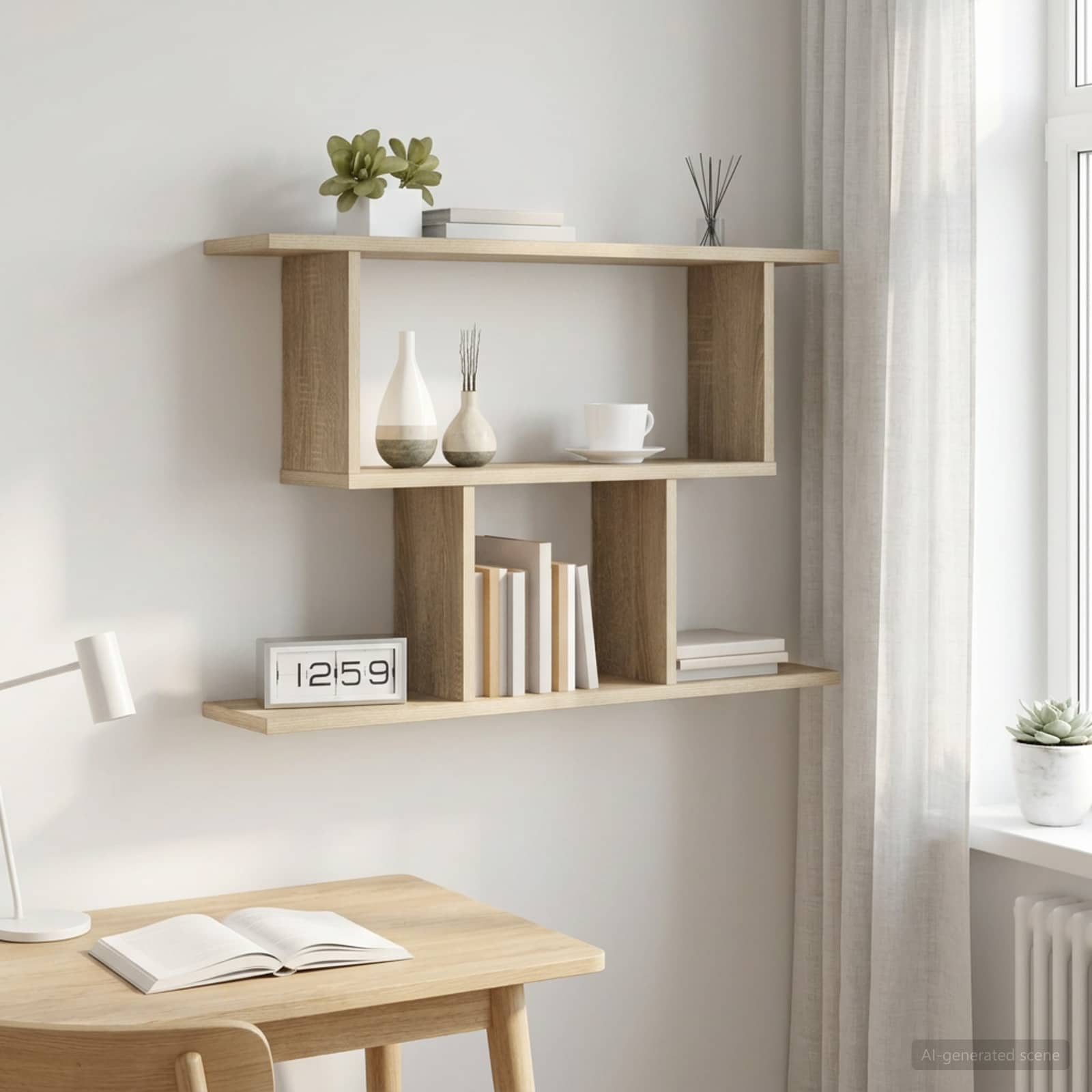 vidaXL Półka ścienna dąb Sonoma 80 x 15 x 50,5 cm Drewno inżynieryjne