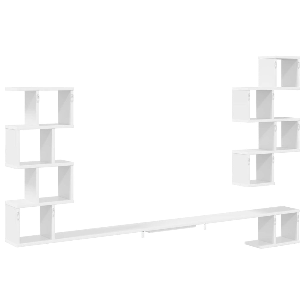 vidaXL Półka na telewizor montowana na ścianie Biały 180 x 15 x 94 cm