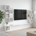 vidaXL Półka na telewizor montowana na ścianie Biały 200 x 15 x 94 cm