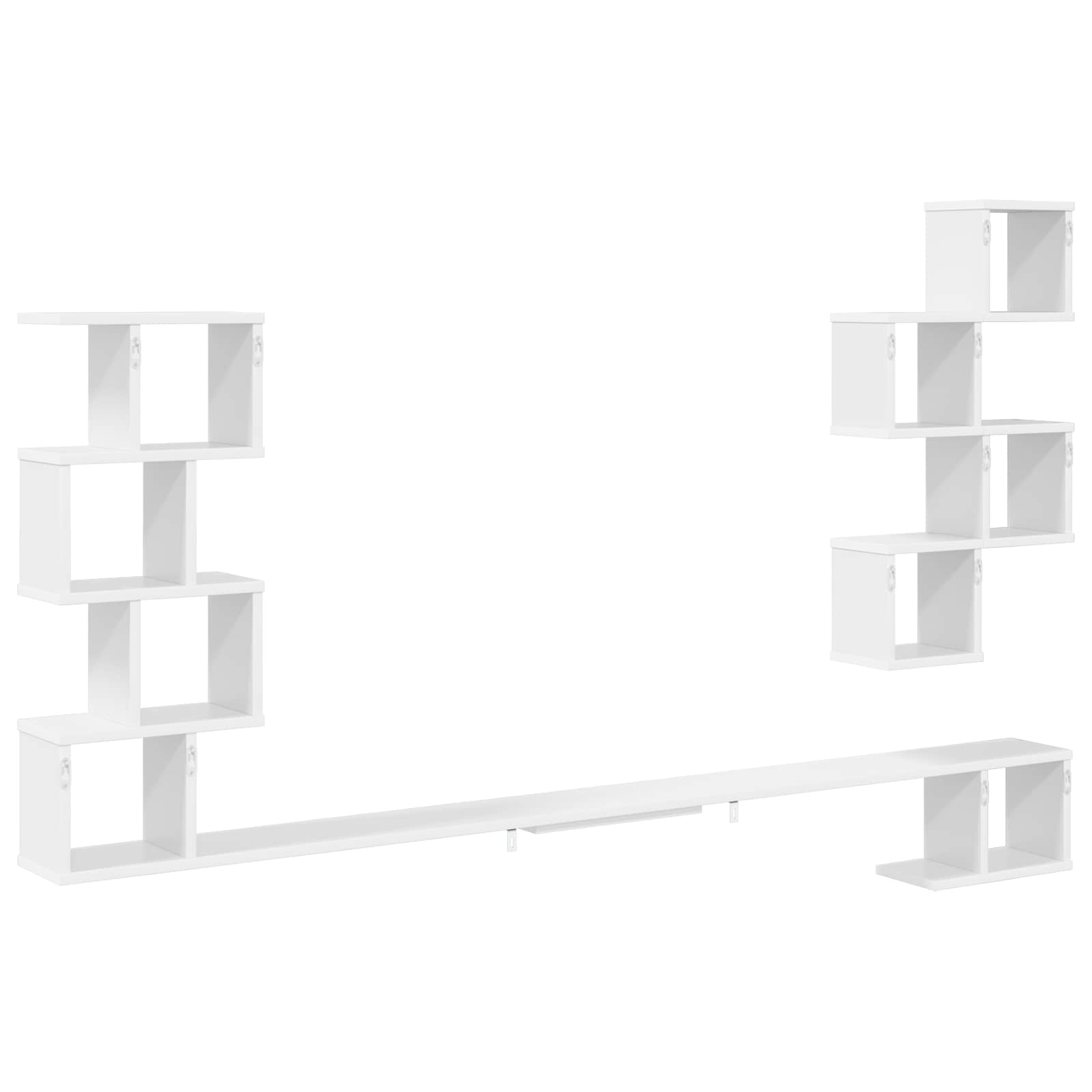 vidaXL Półka na telewizor montowana na ścianie Biały 200 x 15 x 94 cm