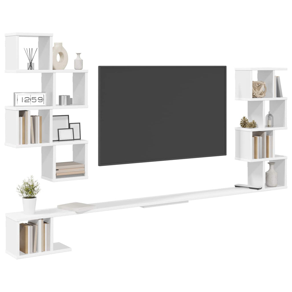 vidaXL Półka na telewizor montowana na ścianie Biały 160 x 15 x 94 cm