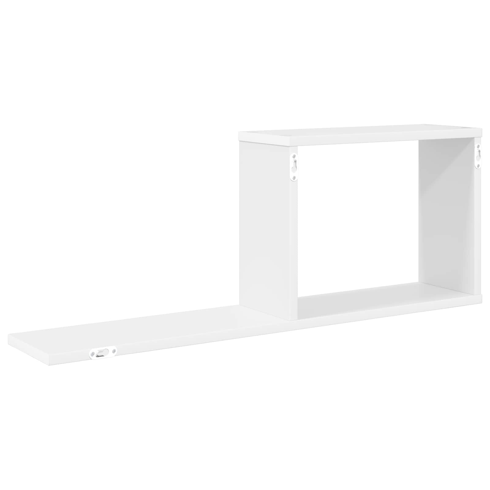 vidaXL Półki wiszące Biały 80 x 15 x 30 cm Drewno inżynieryjne