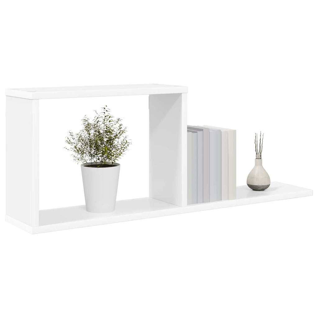 vidaXL Półki wiszące Biały 80 x 15 x 30 cm Drewno inżynieryjne