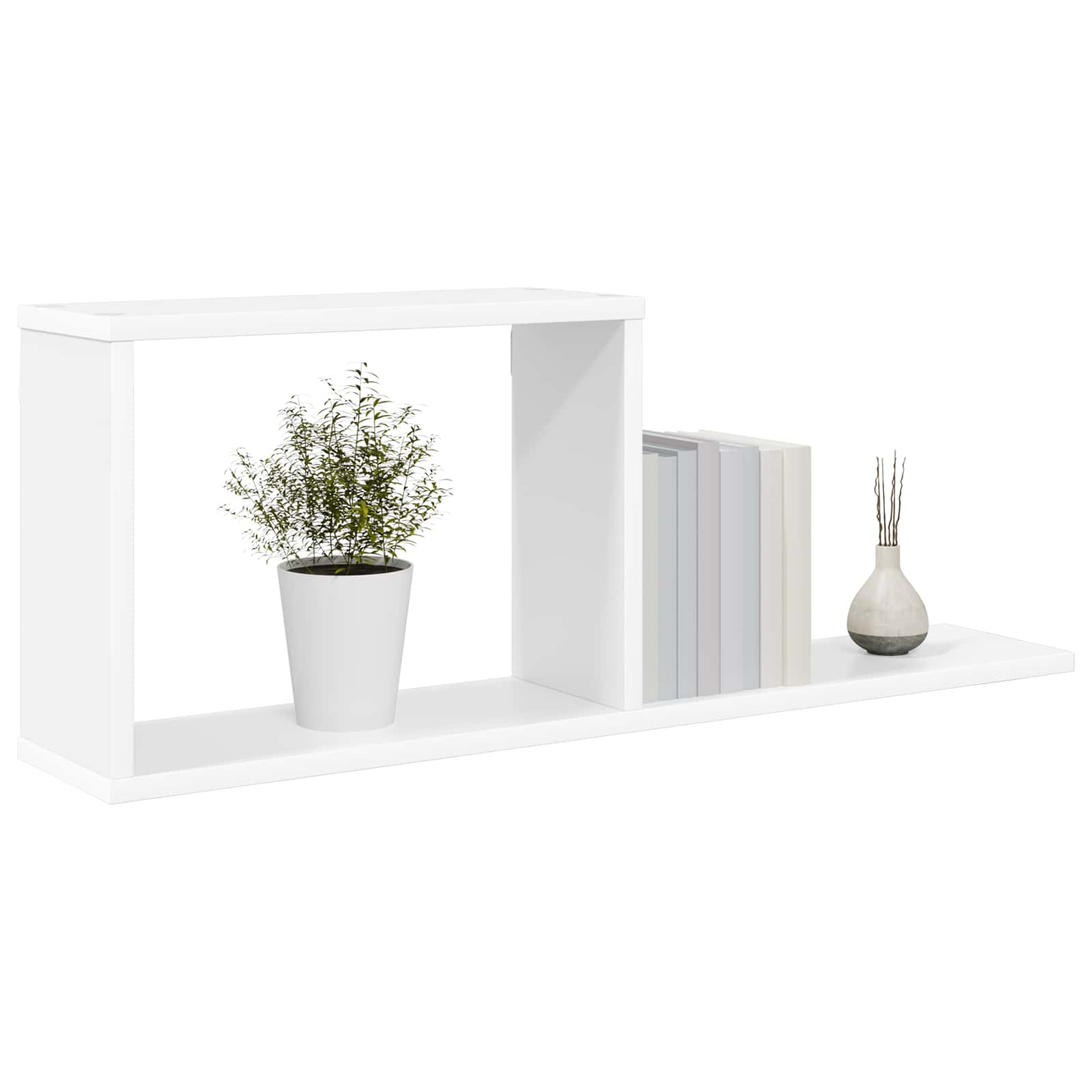 vidaXL Półki wiszące Biały 80 x 15 x 30 cm Drewno inżynieryjne