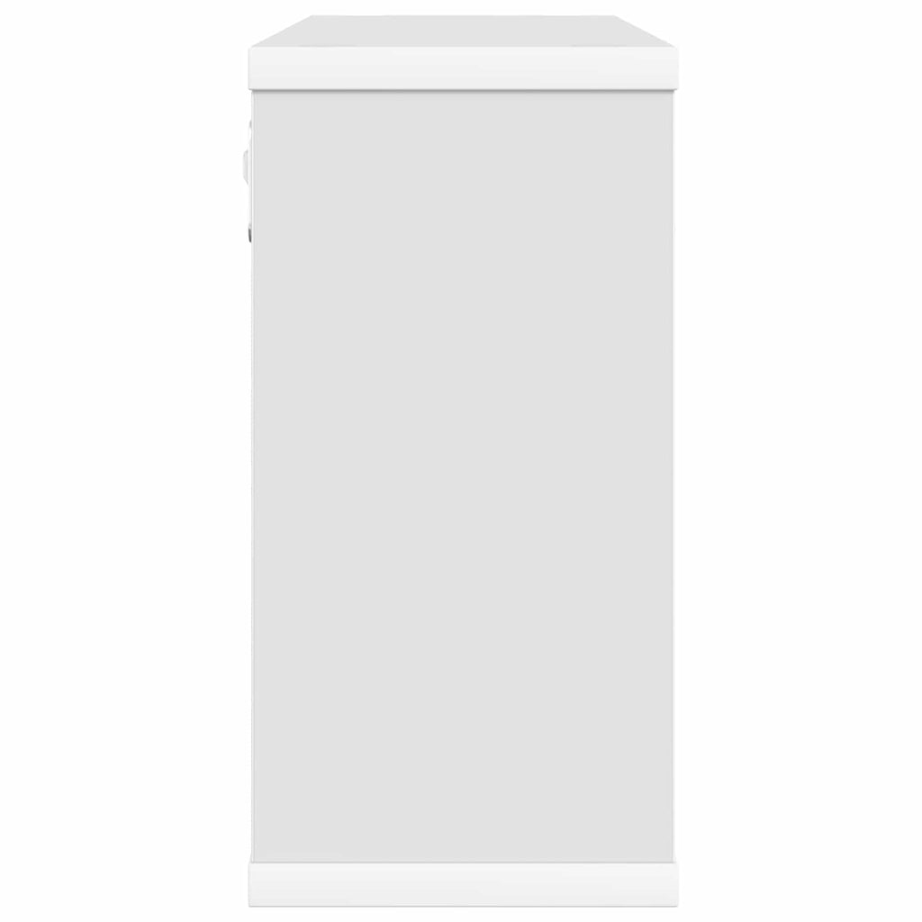 vidaXL Półki wiszące Biały 80 x 15 x 30 cm Drewno inżynieryjne