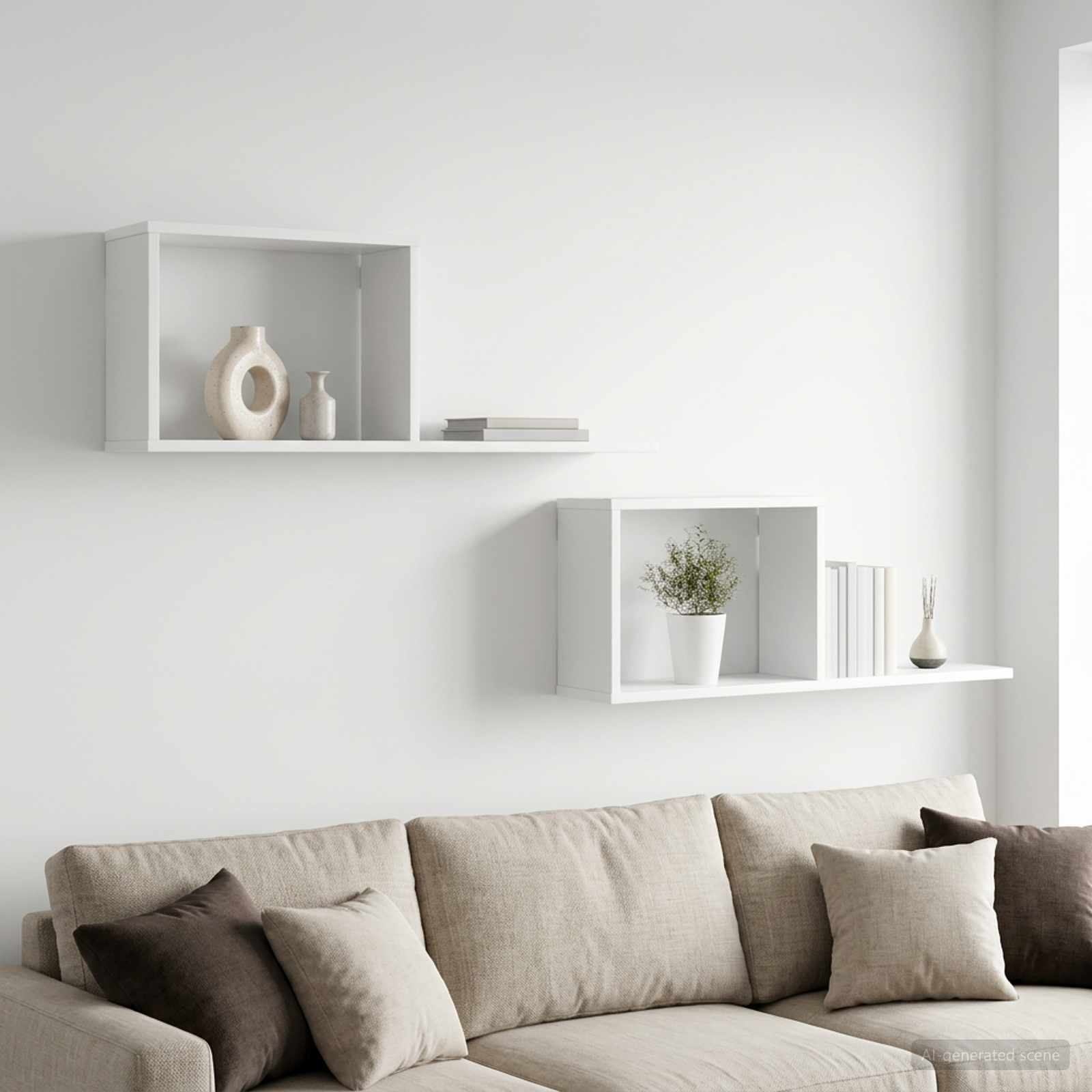 vidaXL Półki wiszące 2 pcs Biały 80 x 15 x 30 cm Drewno inżynieryjne