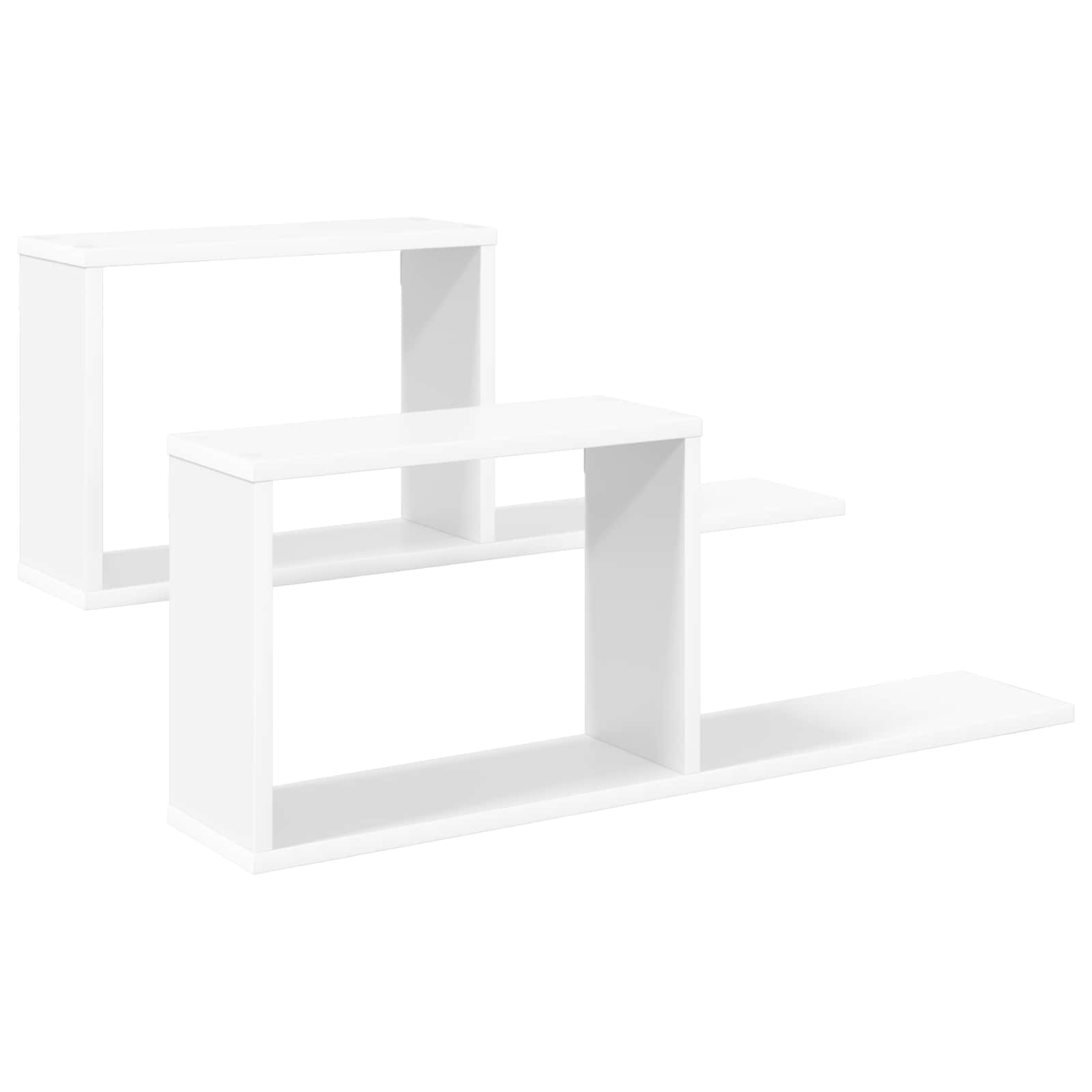 vidaXL Półki wiszące 2 pcs Biały 80 x 15 x 30 cm Drewno inżynieryjne