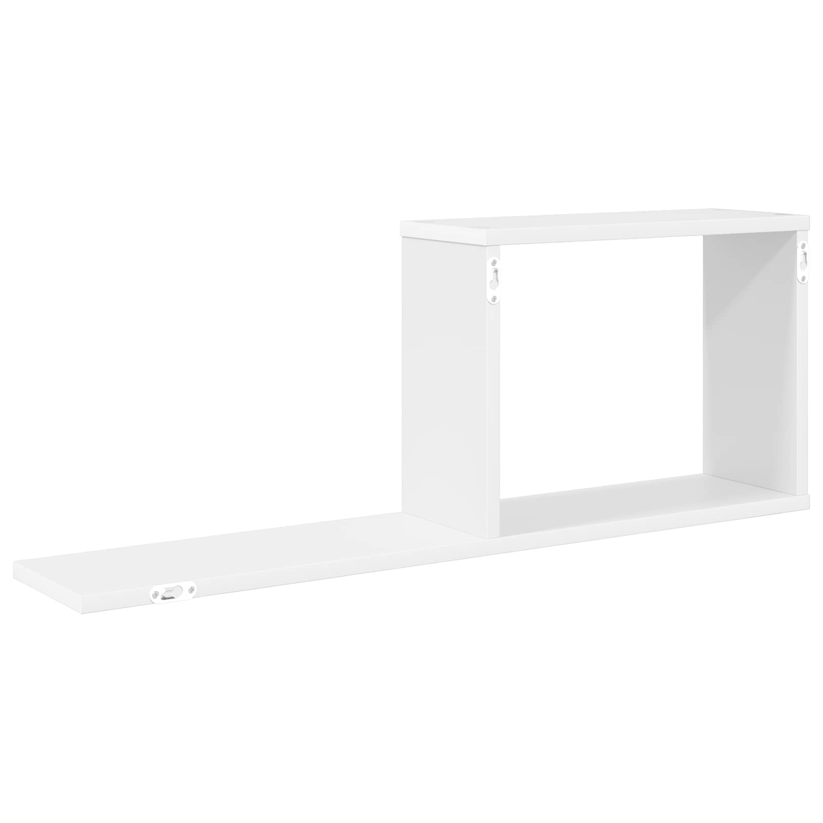 vidaXL Półki wiszące 2 pcs Biały 80 x 15 x 30 cm Drewno inżynieryjne