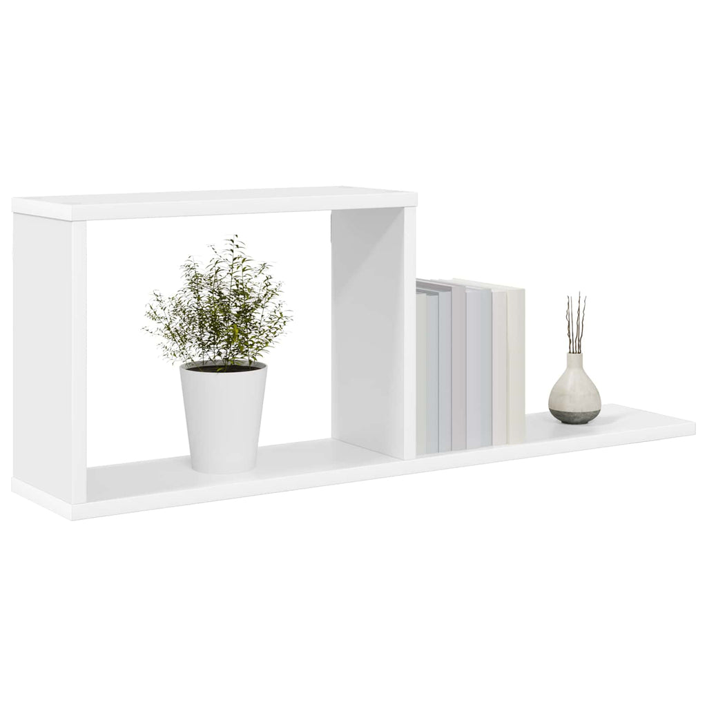 vidaXL Półki wiszące 2 pcs Biały 80 x 15 x 30 cm Drewno inżynieryjne