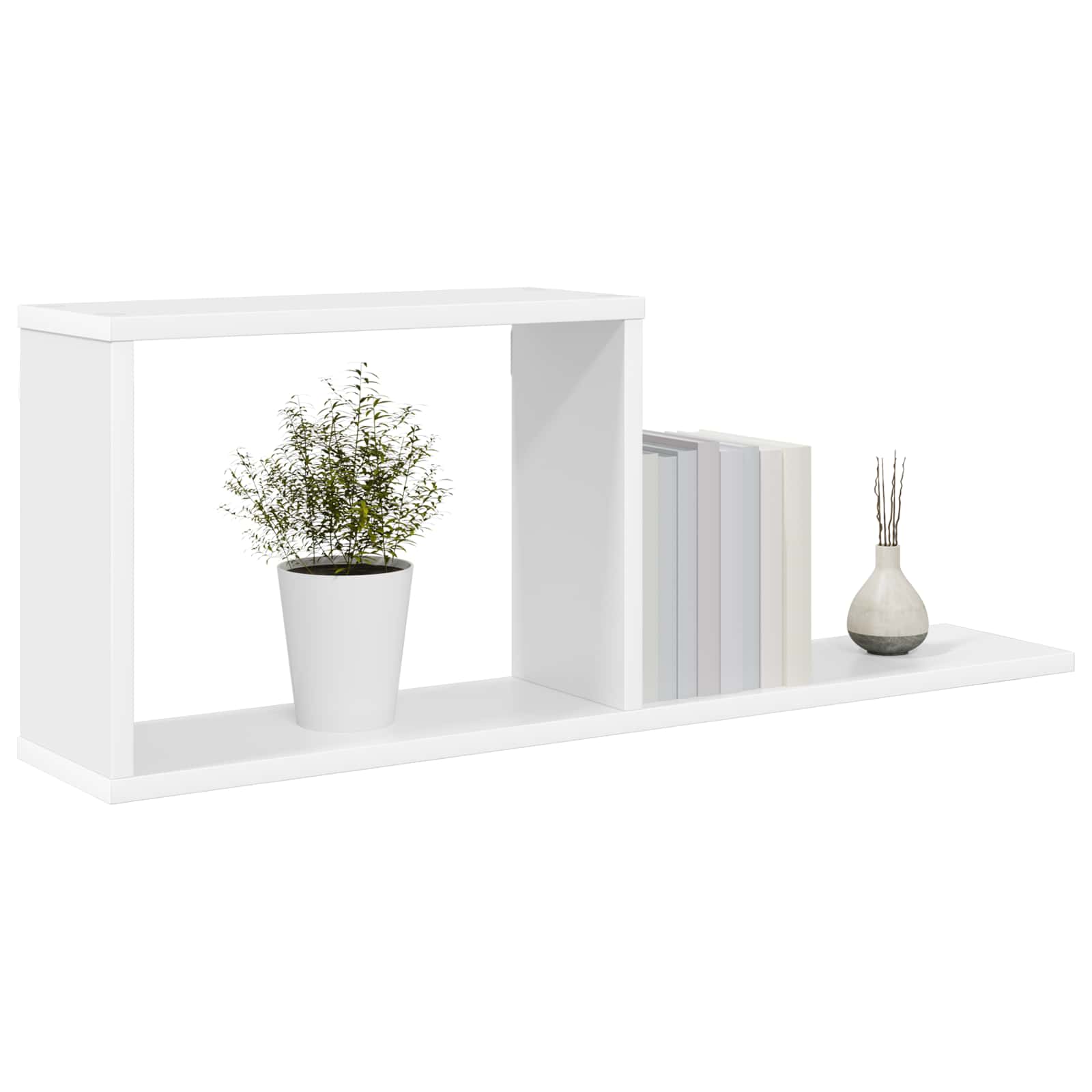 vidaXL Półki wiszące 2 pcs Biały 80 x 15 x 30 cm Drewno inżynieryjne