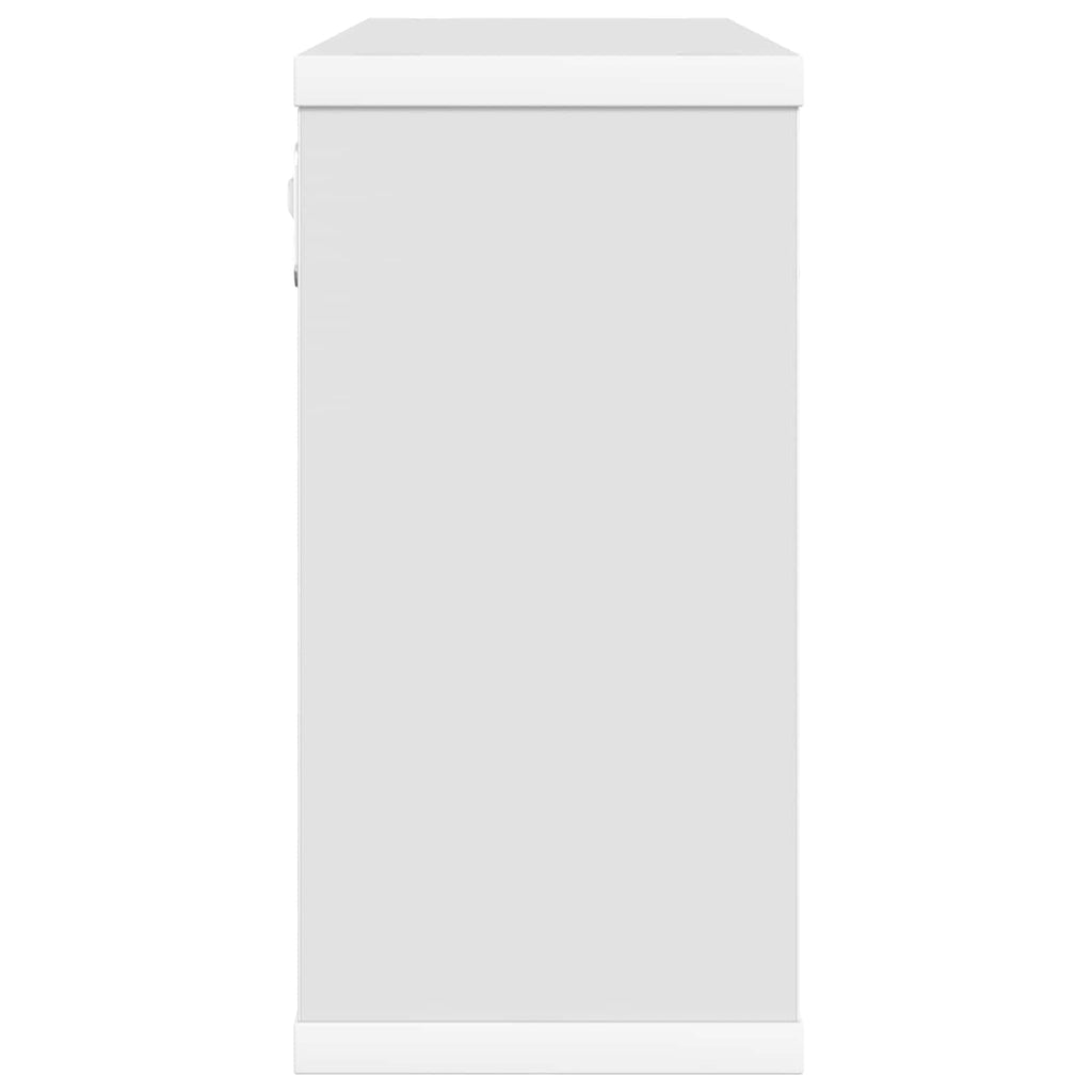 vidaXL Półki wiszące 2 pcs Biały 80 x 15 x 30 cm Drewno inżynieryjne