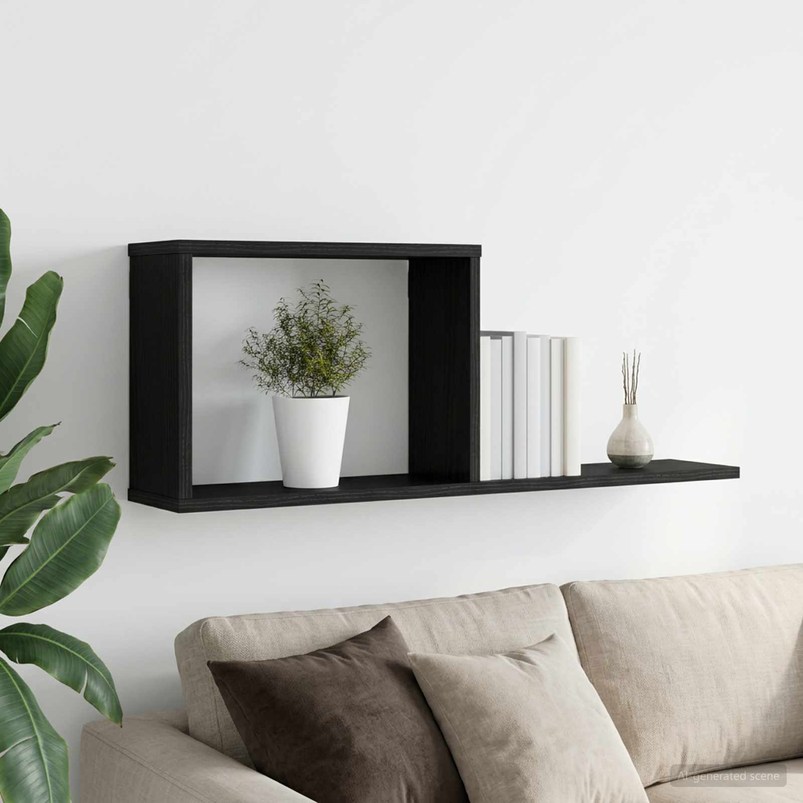 vidaXL Półki wiszące Czarny dąb 80 x 15 x 30 cm Drewno inżynieryjne