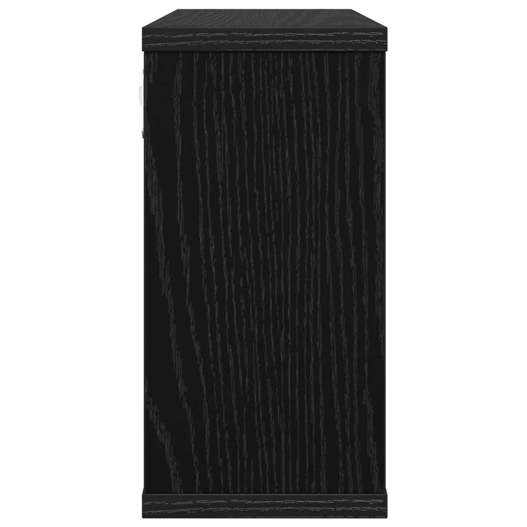 vidaXL Półki wiszące Czarny dąb 80 x 15 x 30 cm Drewno inżynieryjne