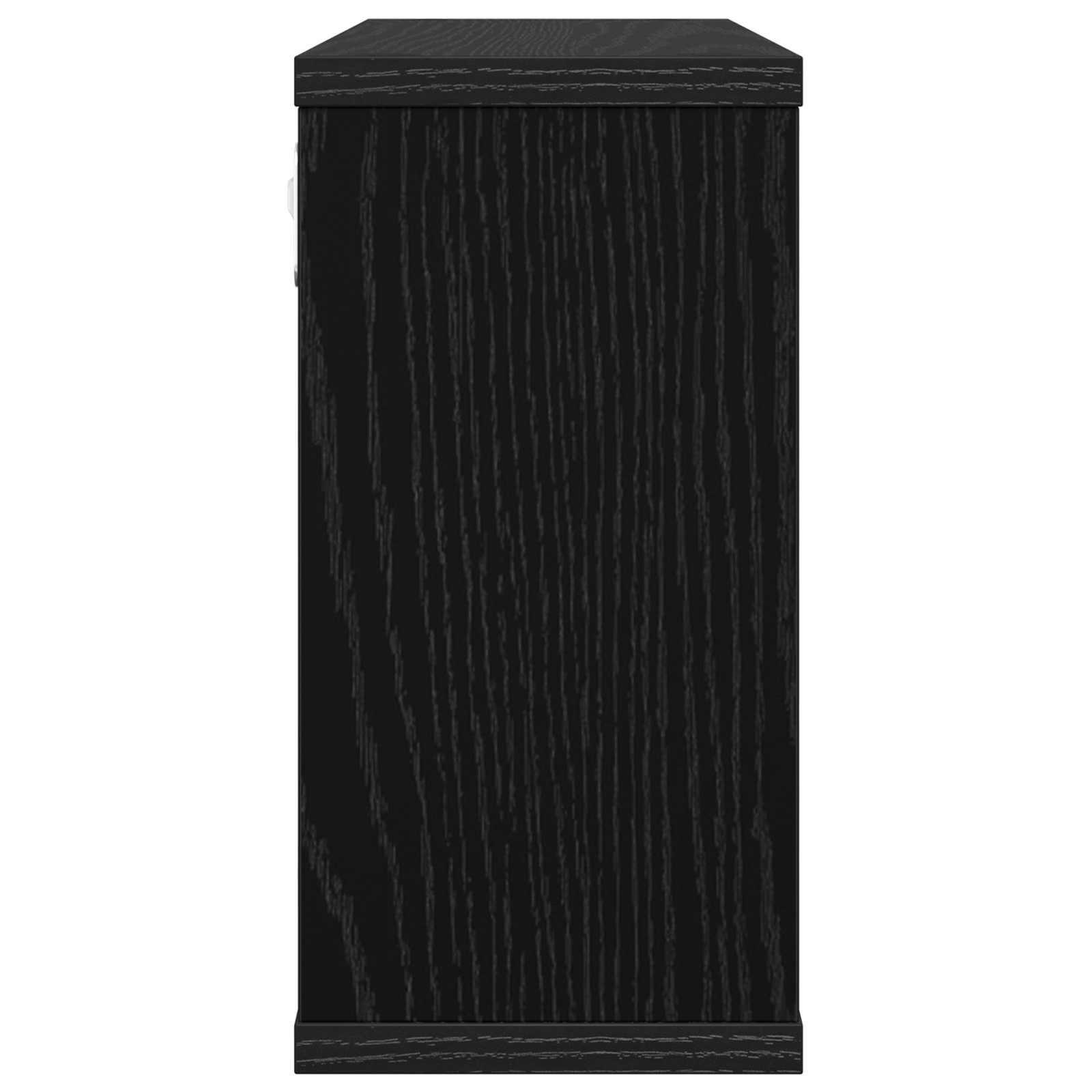 vidaXL Półki wiszące Czarny dąb 80 x 15 x 30 cm Drewno inżynieryjne